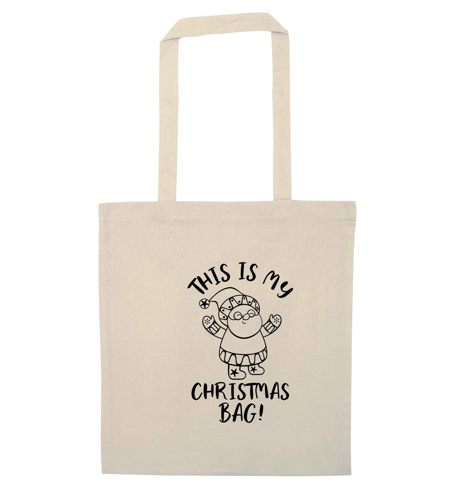 This is my Christmas bag natural tote bag