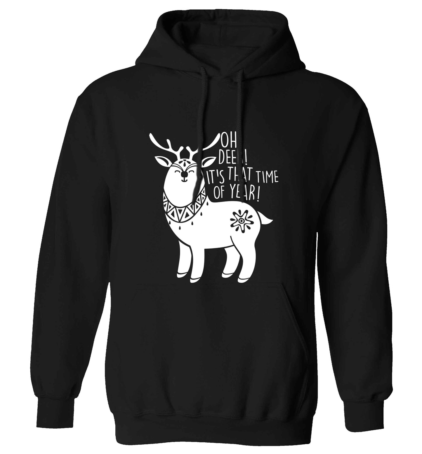 Oh dear it's that time of year adults unisex black hoodie 2XL