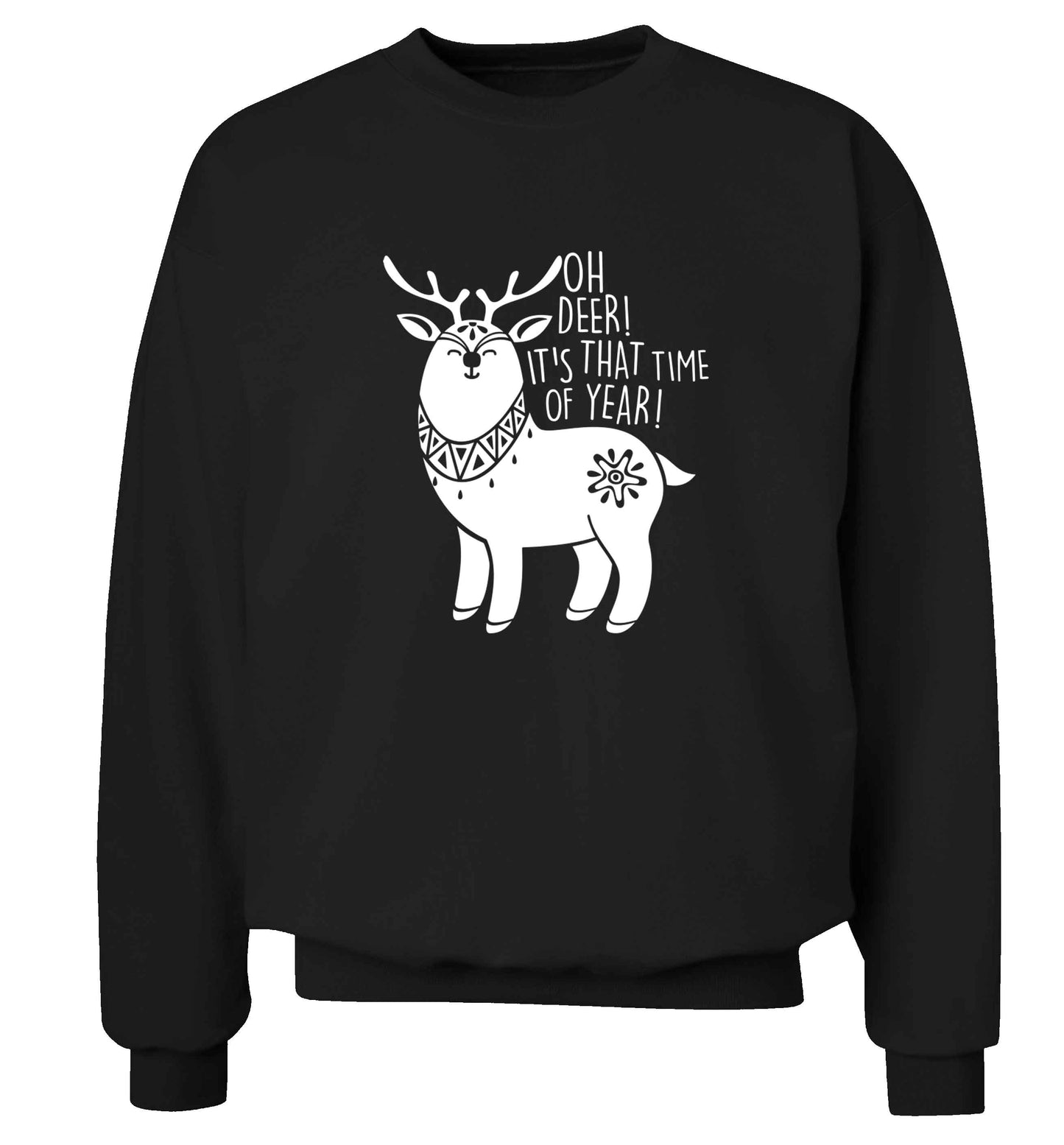Oh dear it's that time of year Adult's unisex black Sweater 2XL