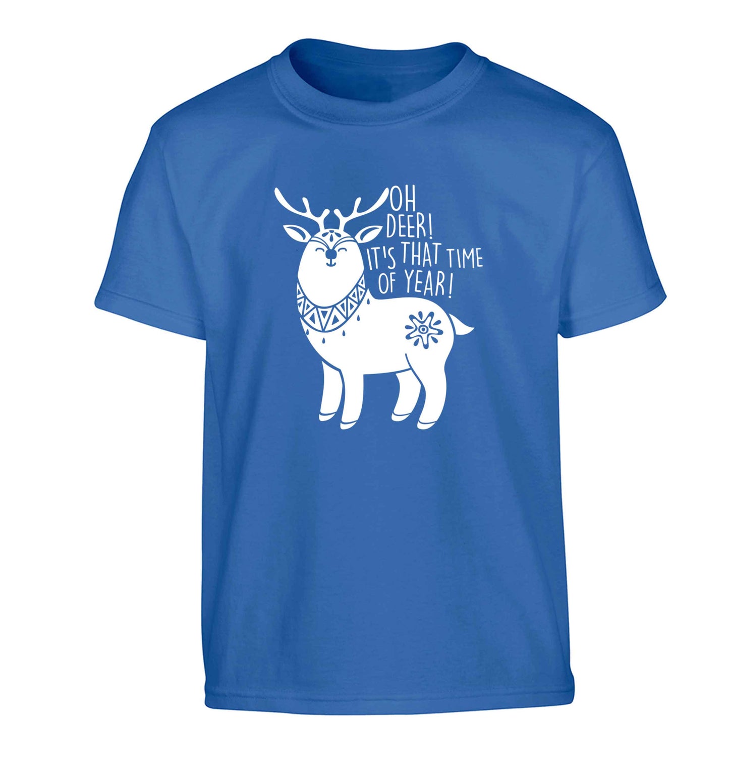 Oh dear it's that time of year Children's blue Tshirt 12-13 Years