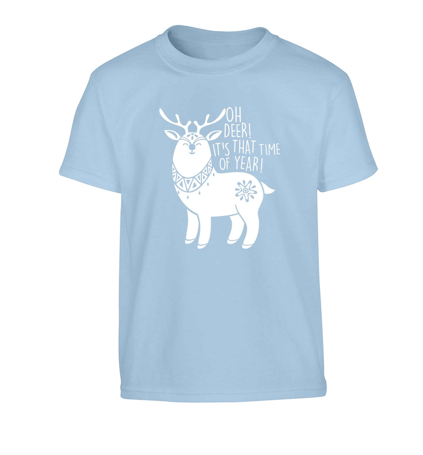 Oh dear it's that time of year Children's light blue Tshirt 12-13 Years