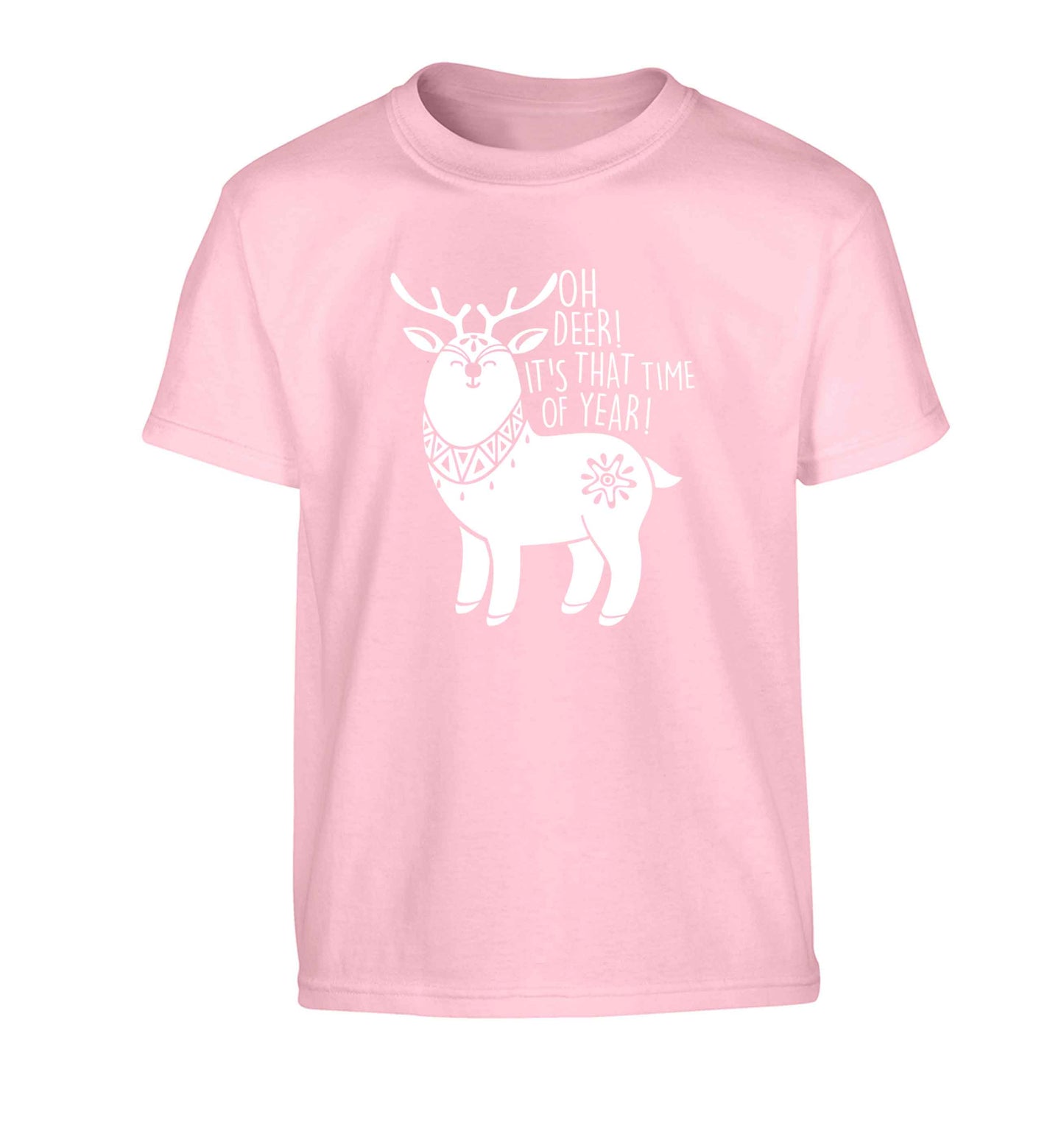 Oh dear it's that time of year Children's light pink Tshirt 12-13 Years