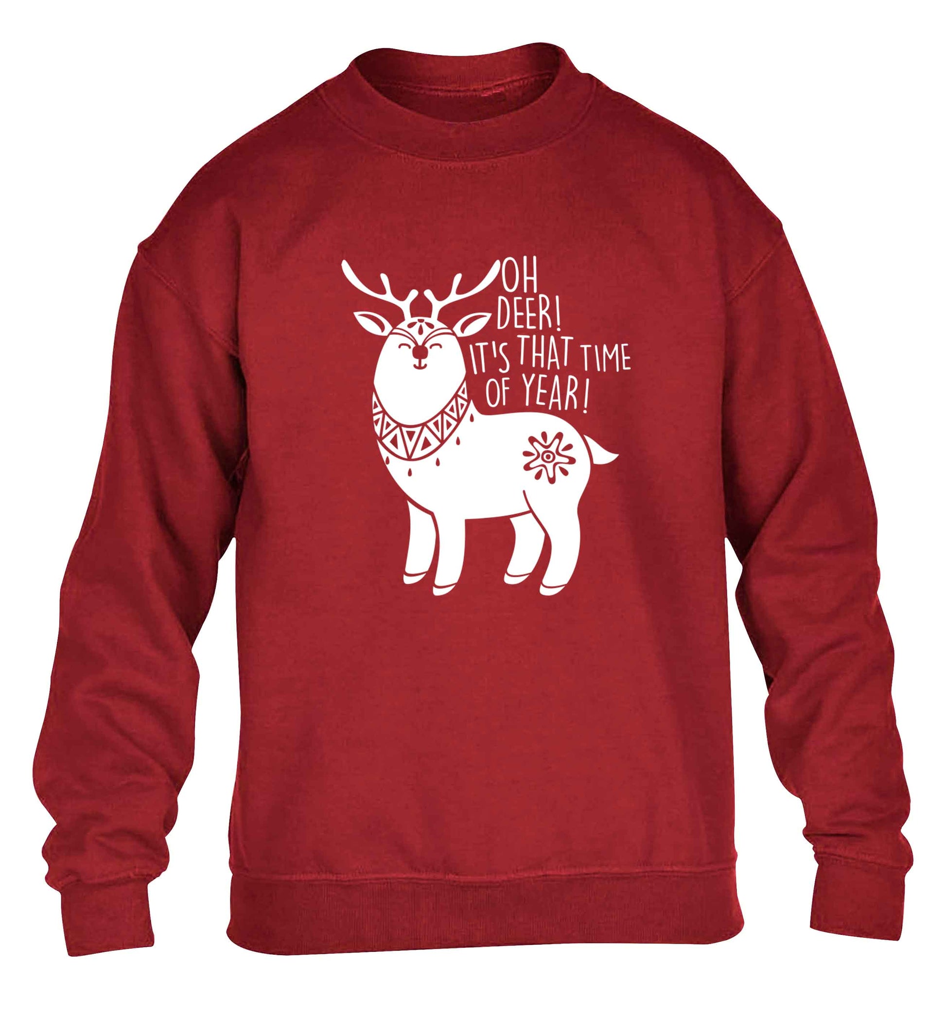 Oh dear it's that time of year children's grey sweater 12-13 Years