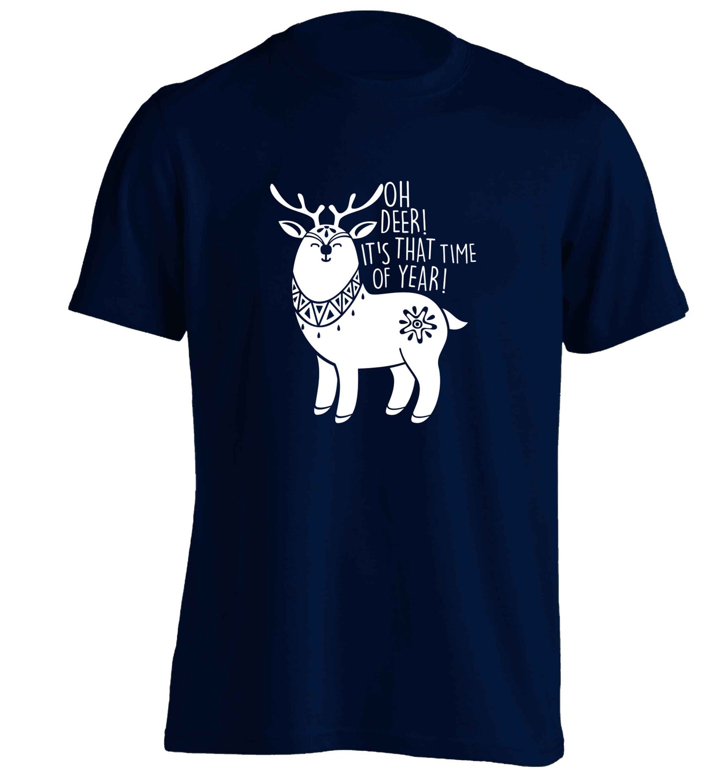 Oh dear it's that time of year adults unisex navy Tshirt 2XL