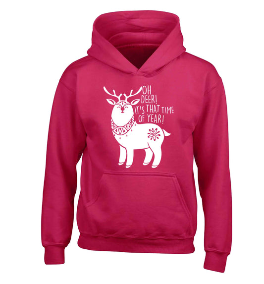 Oh dear it's that time of year children's pink hoodie 12-13 Years