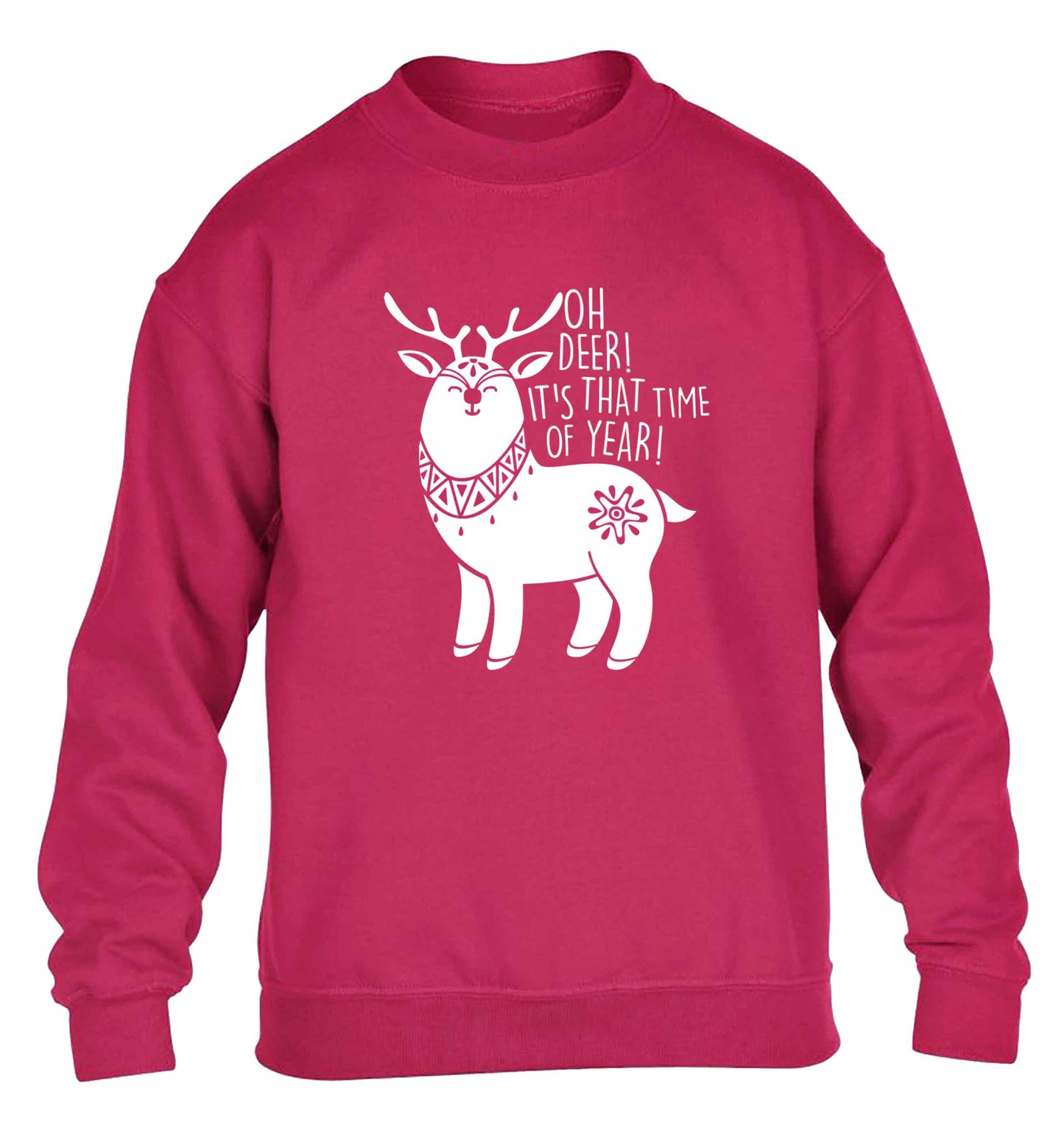 Oh dear it's that time of year children's pink sweater 12-13 Years