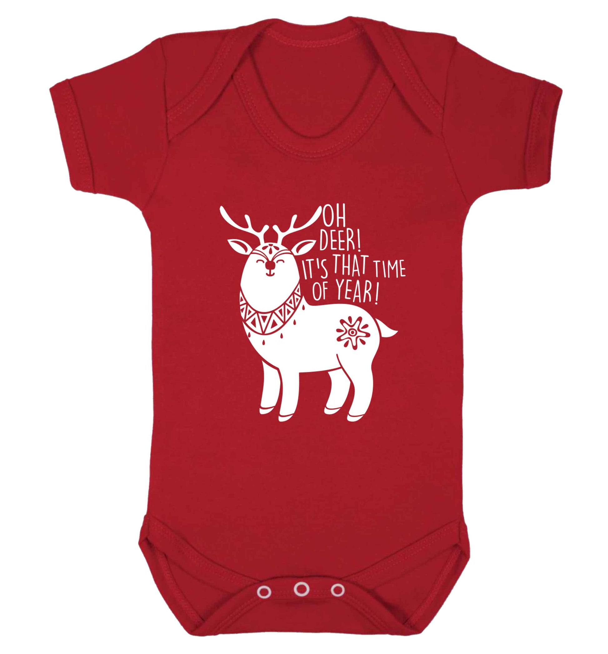 Oh dear it's that time of year Baby Vest red 18-24 months