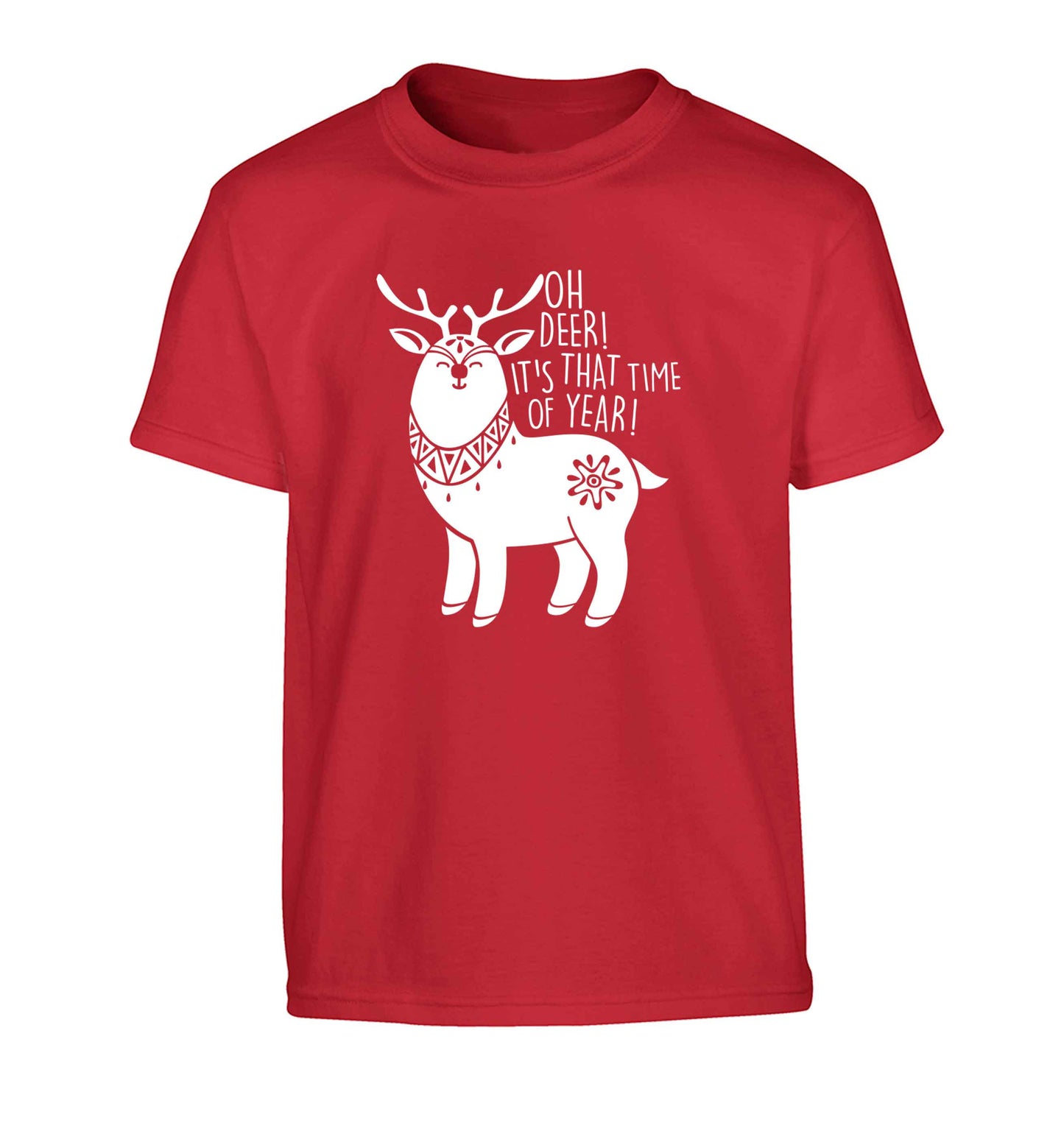 Oh dear it's that time of year Children's red Tshirt 12-13 Years