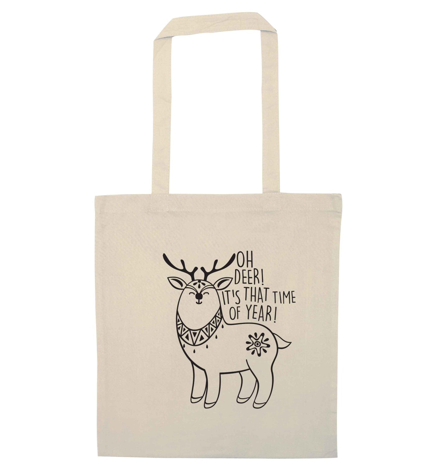 Oh dear it's that time of year natural tote bag
