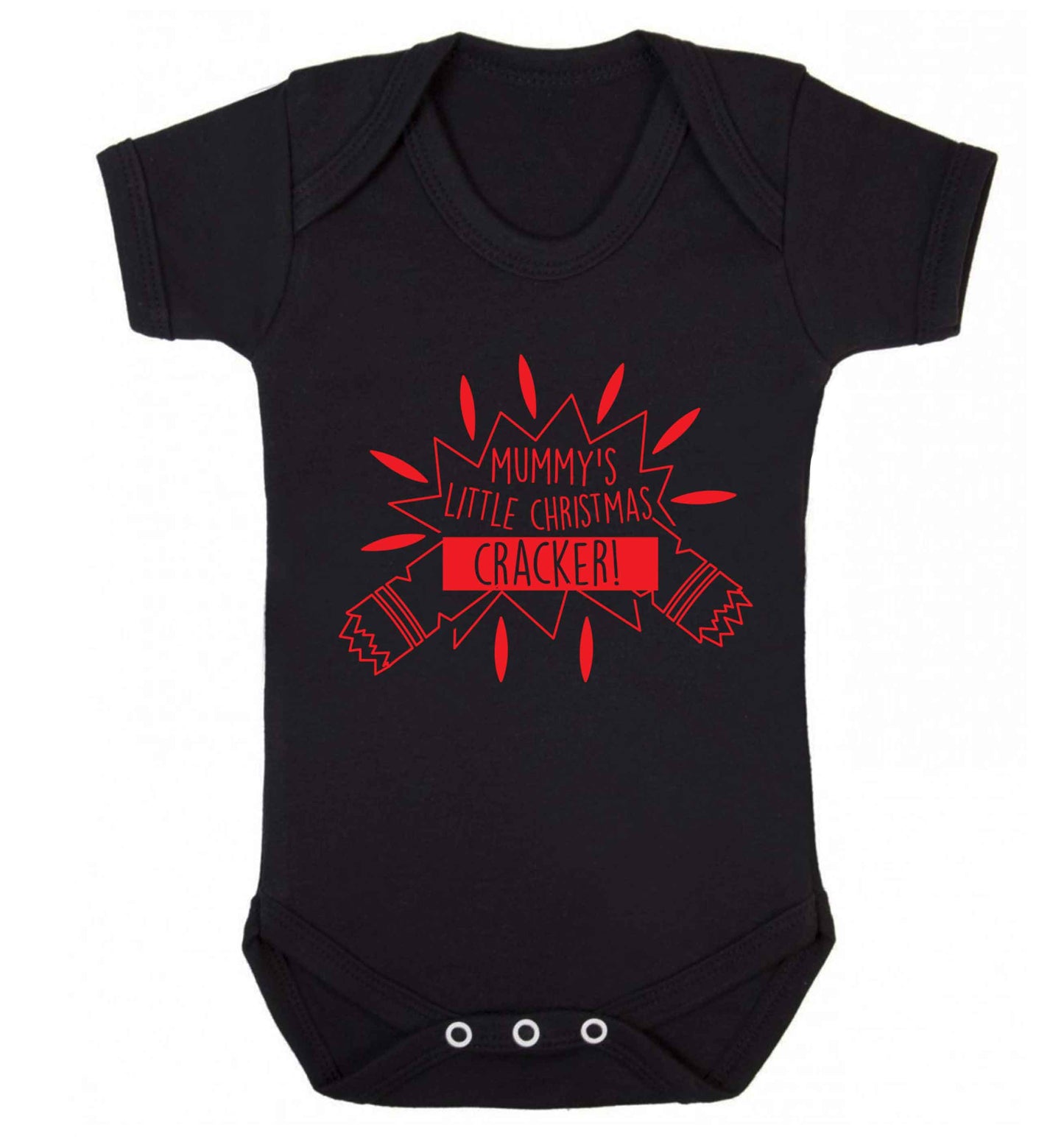 Mummy's little christmas cracker Baby Vest black 18-24 months