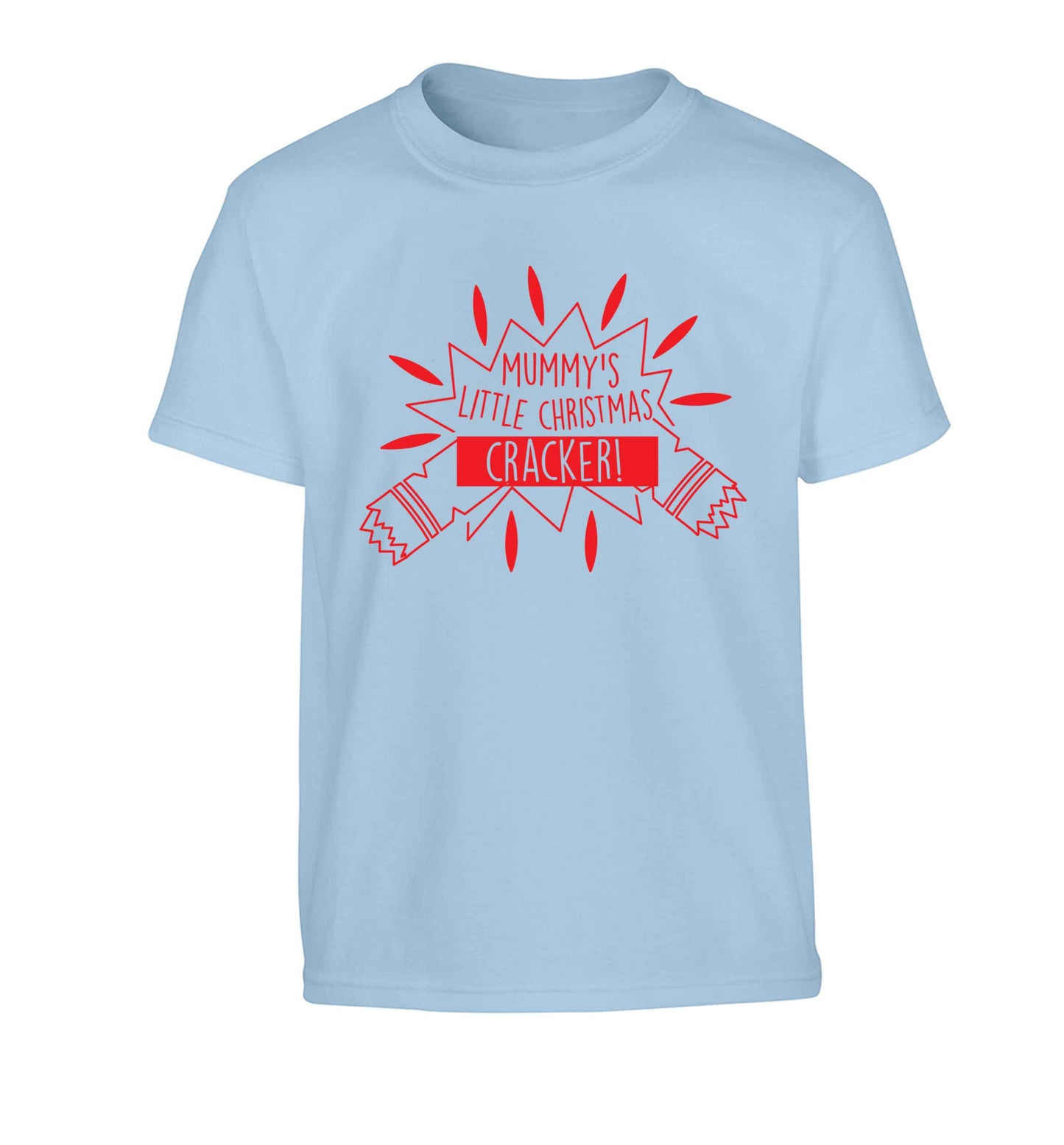 Mummy's little christmas cracker Children's light blue Tshirt 12-13 Years