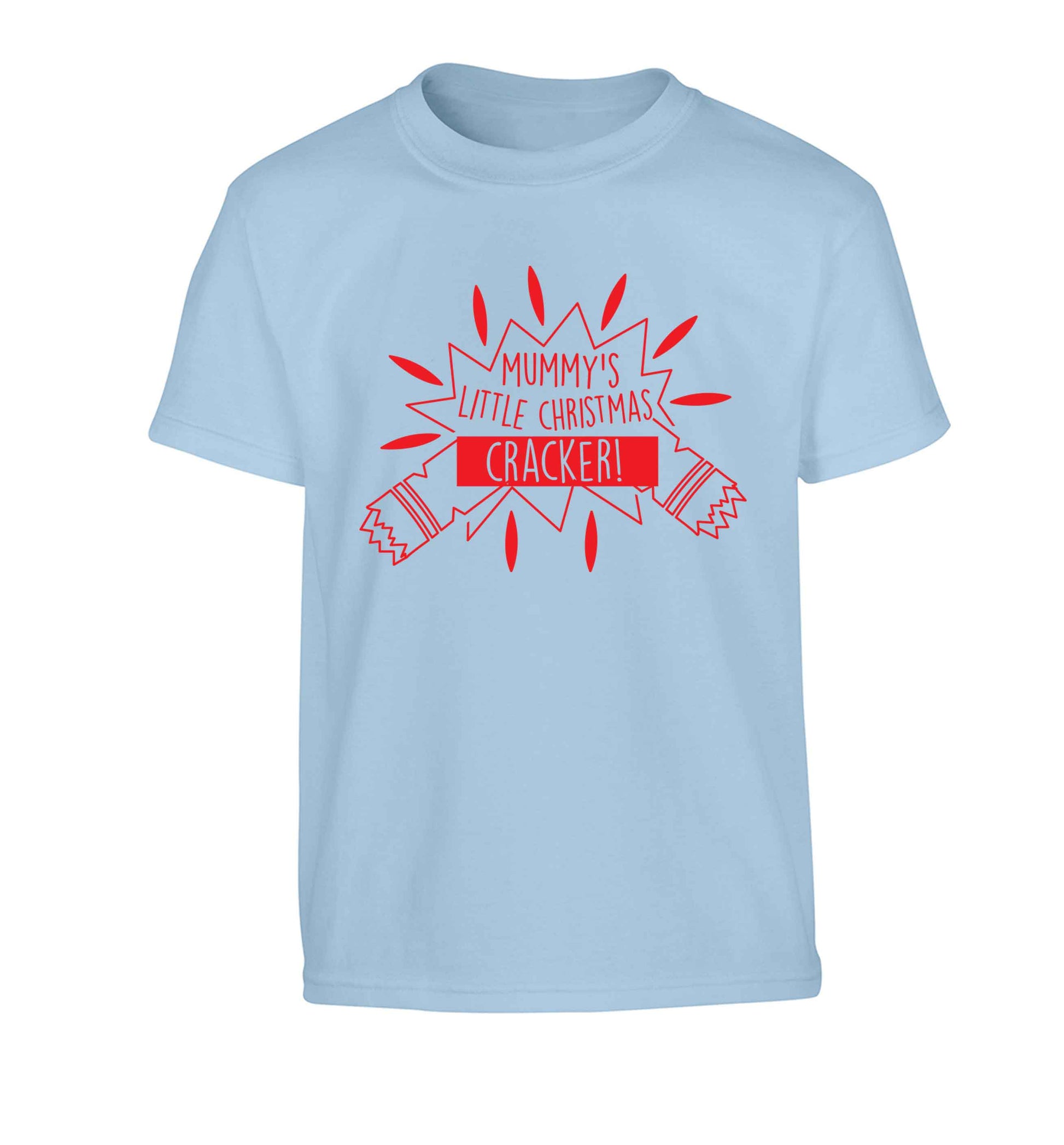 Mummy's little christmas cracker Children's light blue Tshirt 12-13 Years