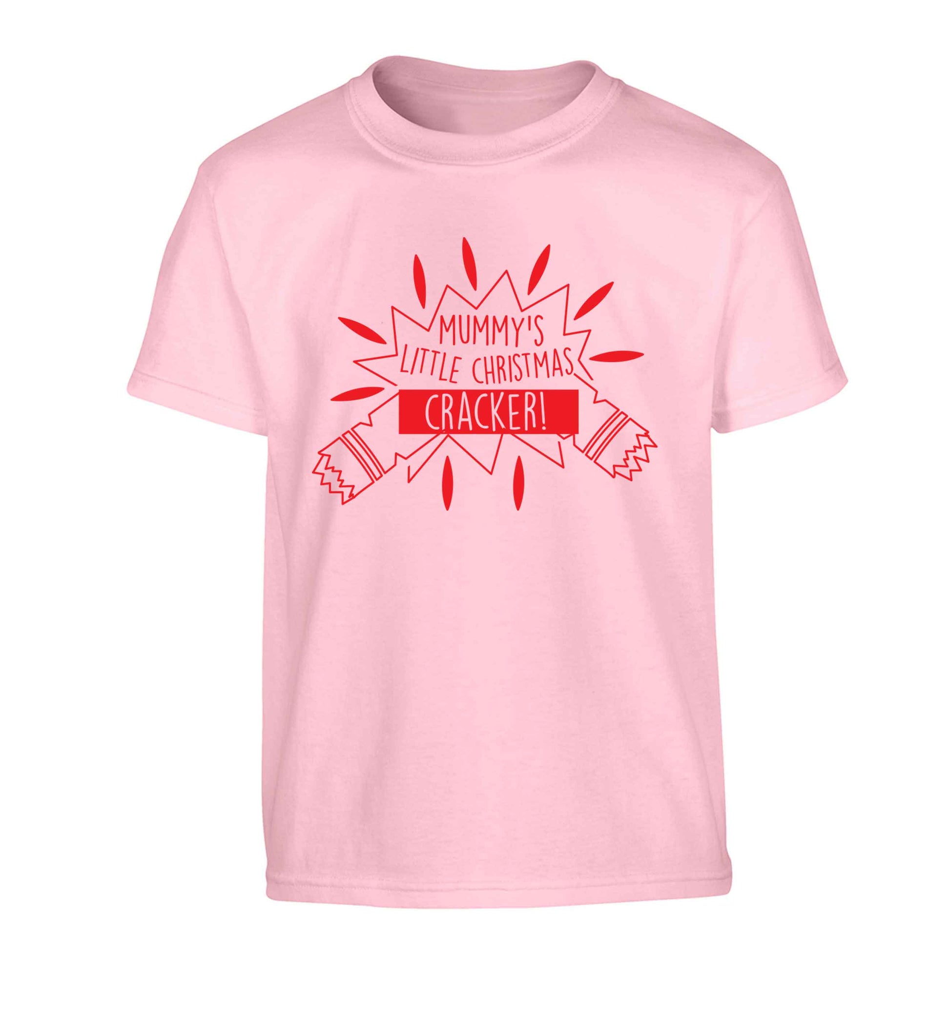 Mummy's little christmas cracker Children's light pink Tshirt 12-13 Years