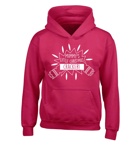 Mummy's little christmas cracker children's pink hoodie 12-13 Years