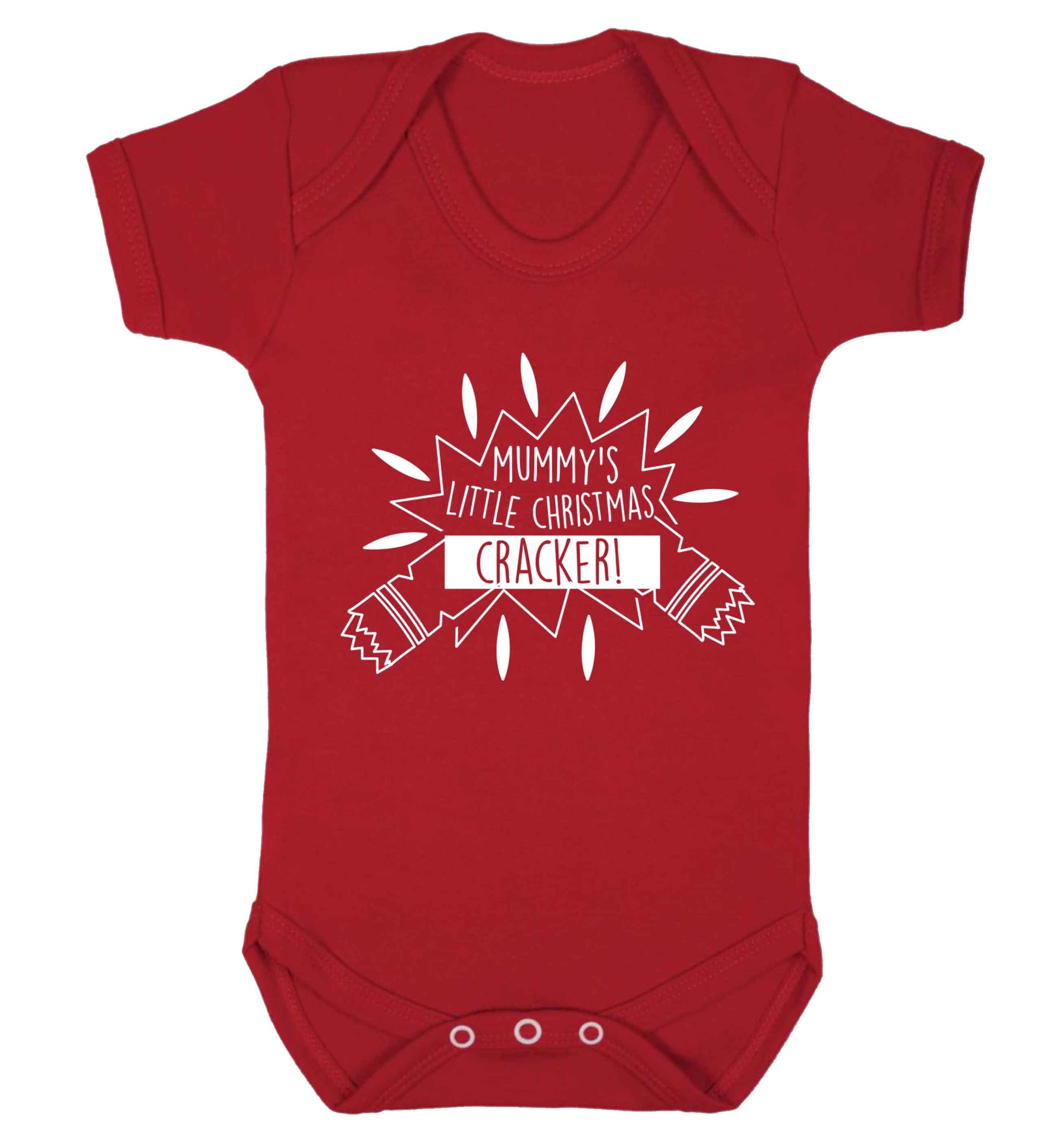 Mummy's little christmas cracker Baby Vest red 18-24 months