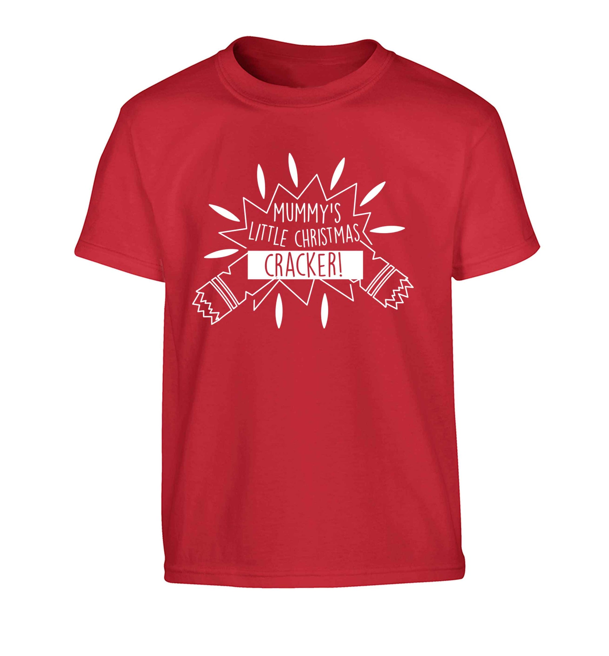 Mummy's little christmas cracker Children's red Tshirt 12-13 Years
