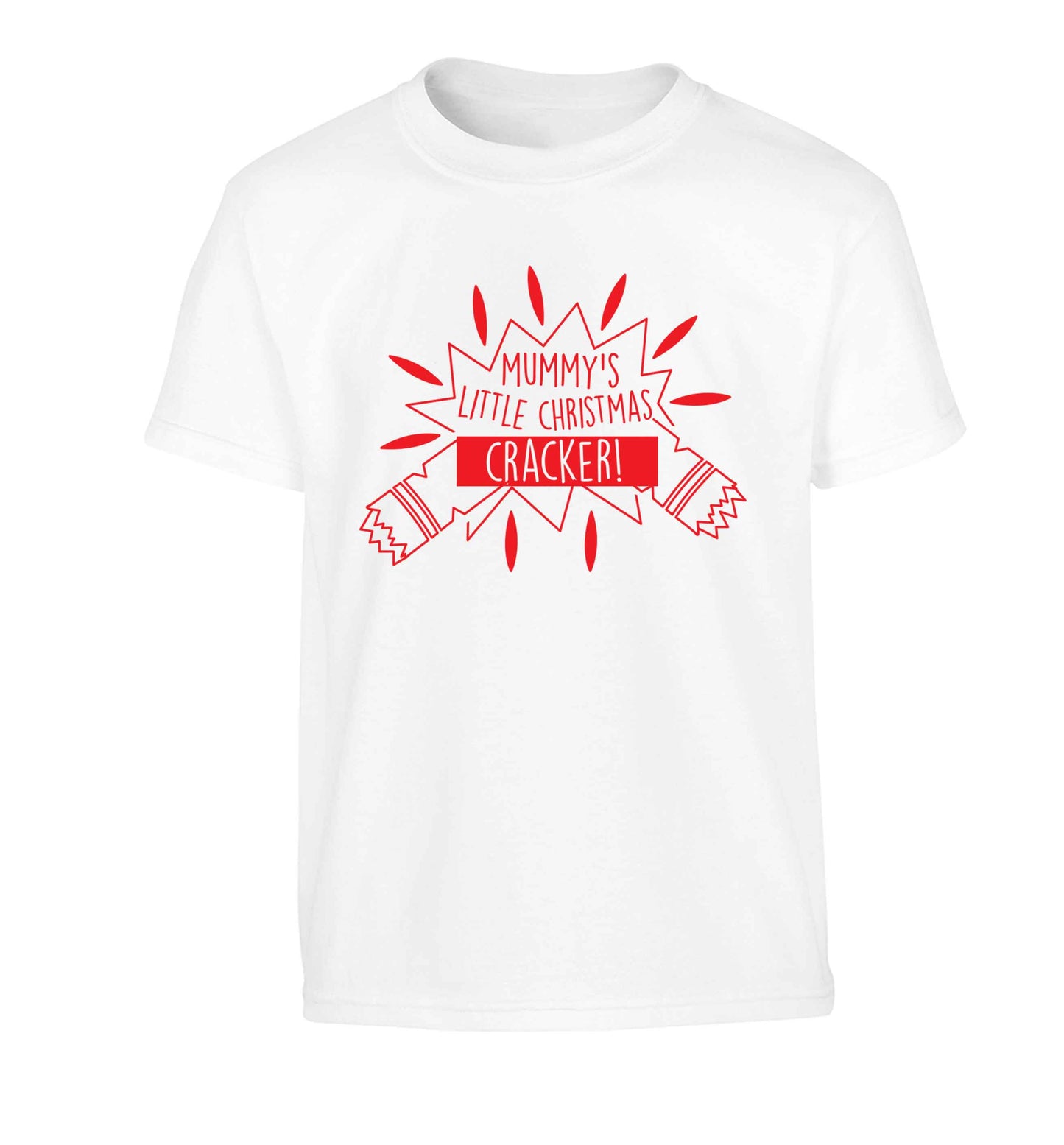 Mummy's little christmas cracker Children's white Tshirt 12-13 Years