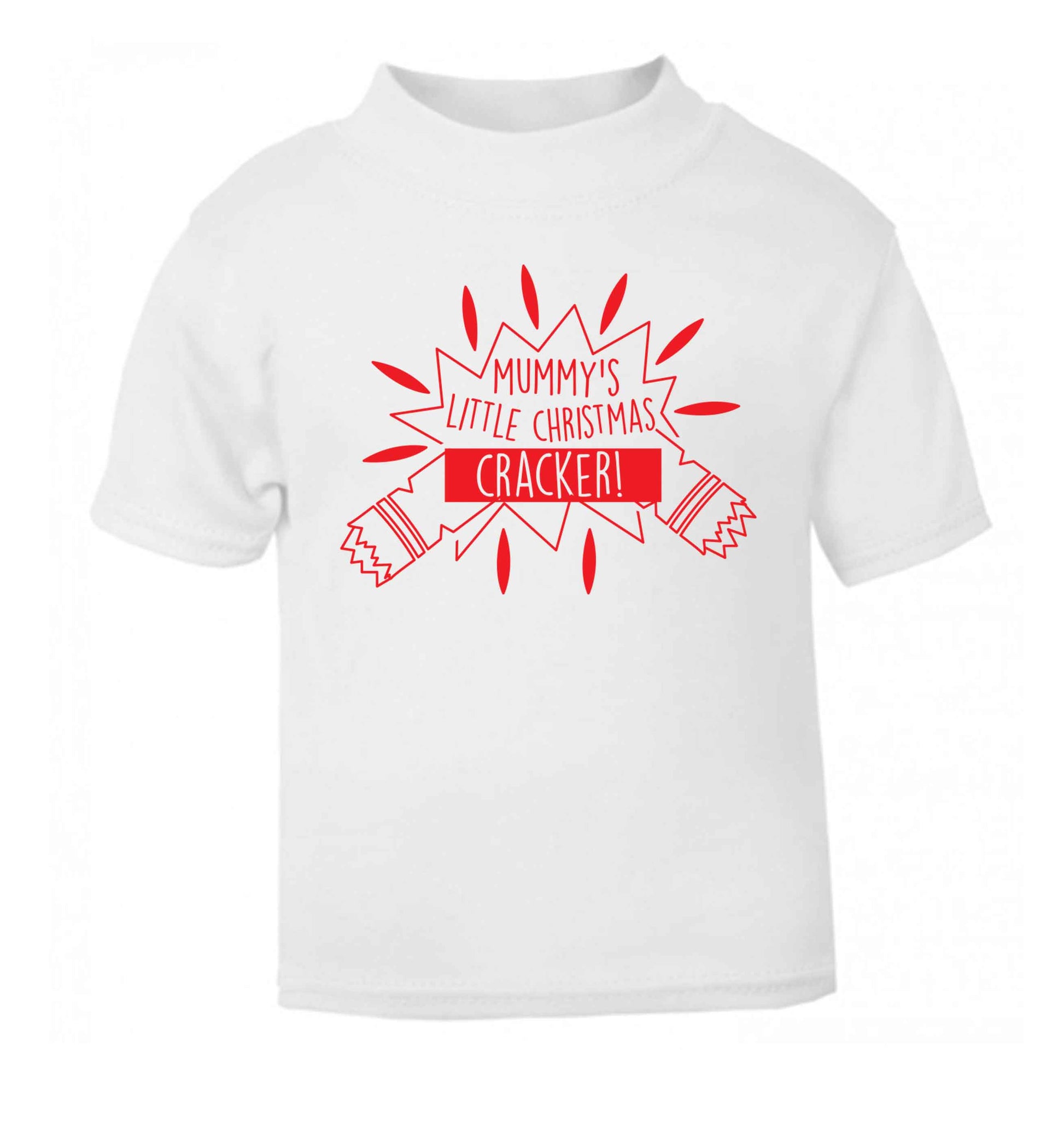 Mummy's little christmas cracker white Baby Toddler Tshirt 2 Years
