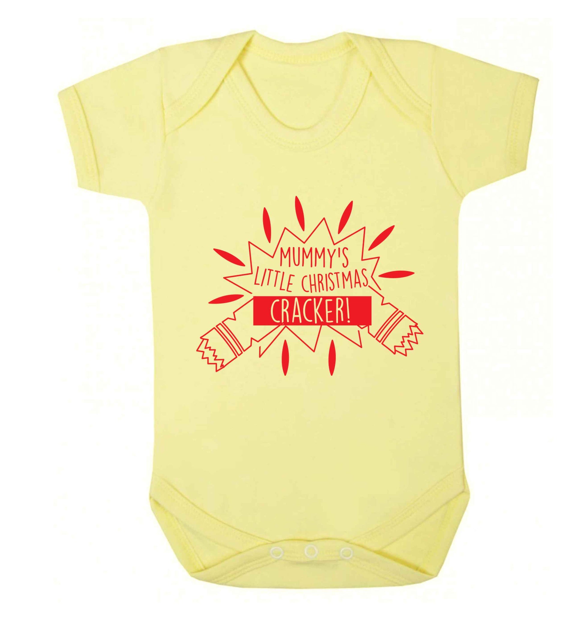 Mummy's little christmas cracker Baby Vest pale yellow 18-24 months