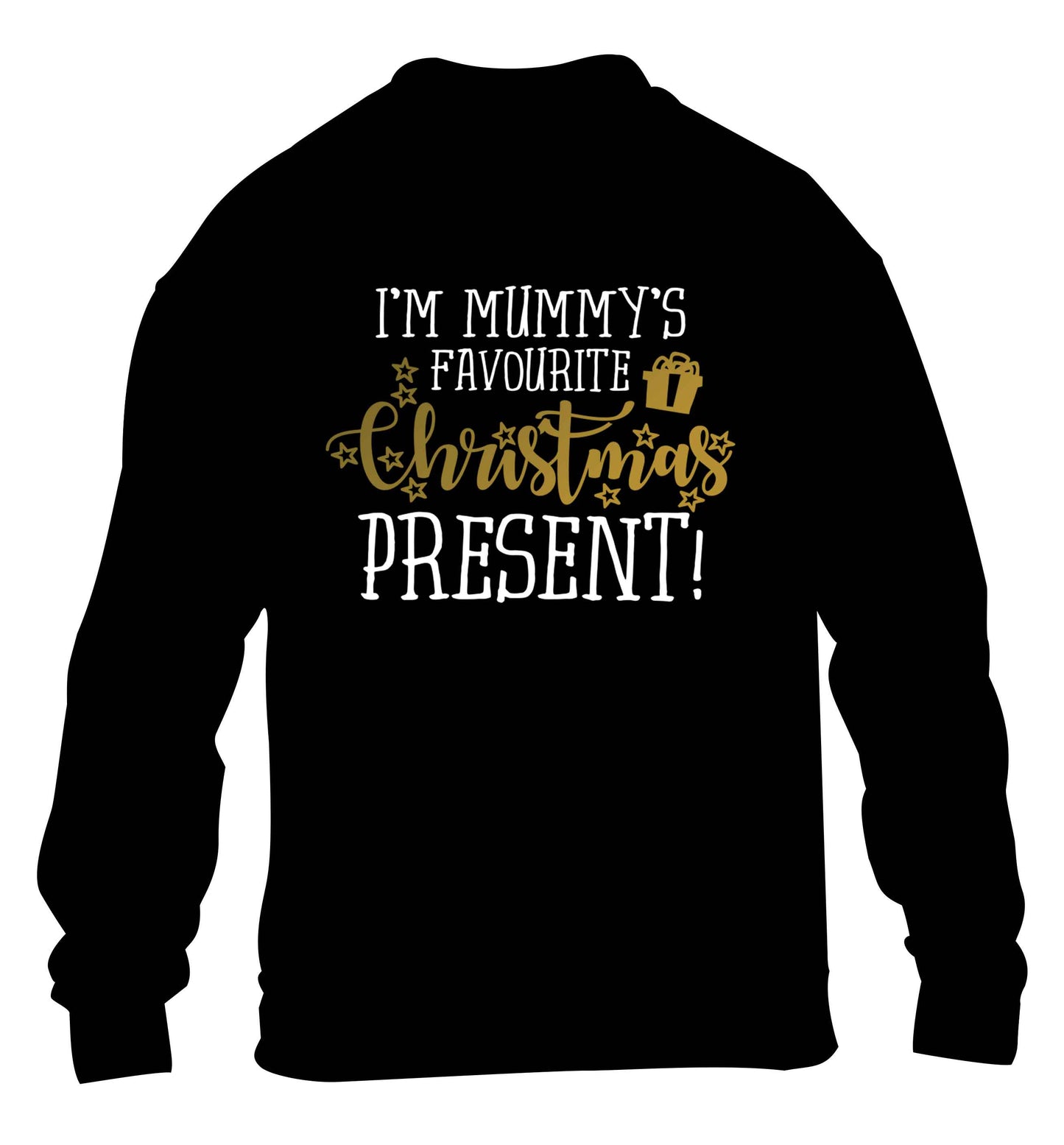 I'm Mummy's favourite Christmas present children's black sweater 12-13 Years