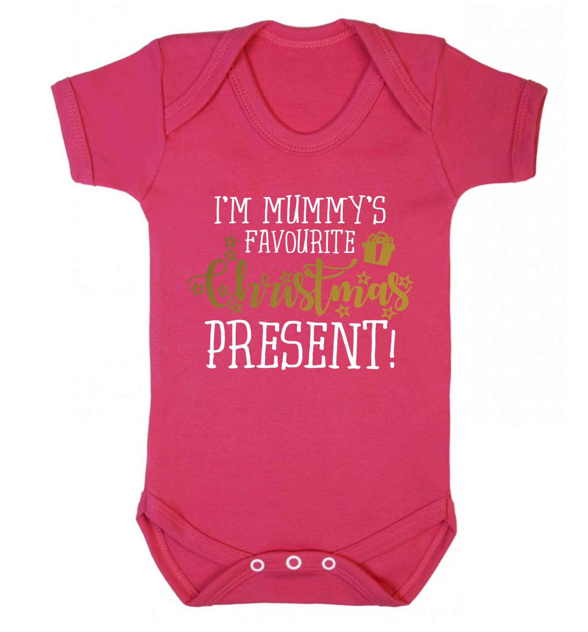 I'm Mummy's favourite Christmas present Baby Vest dark pink 18-24 months