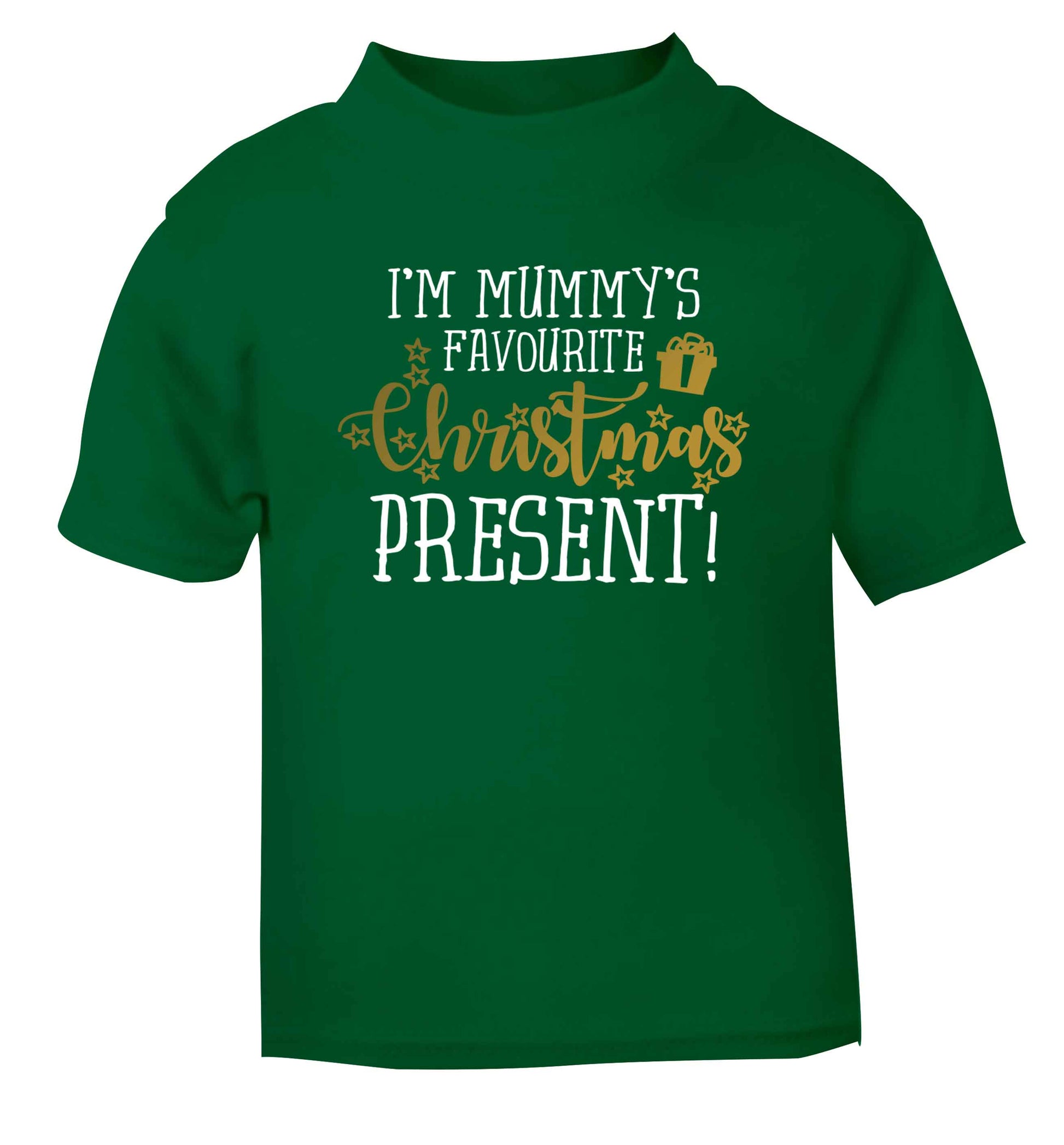 I'm Mummy's favourite Christmas present green Baby Toddler Tshirt 2 Years
