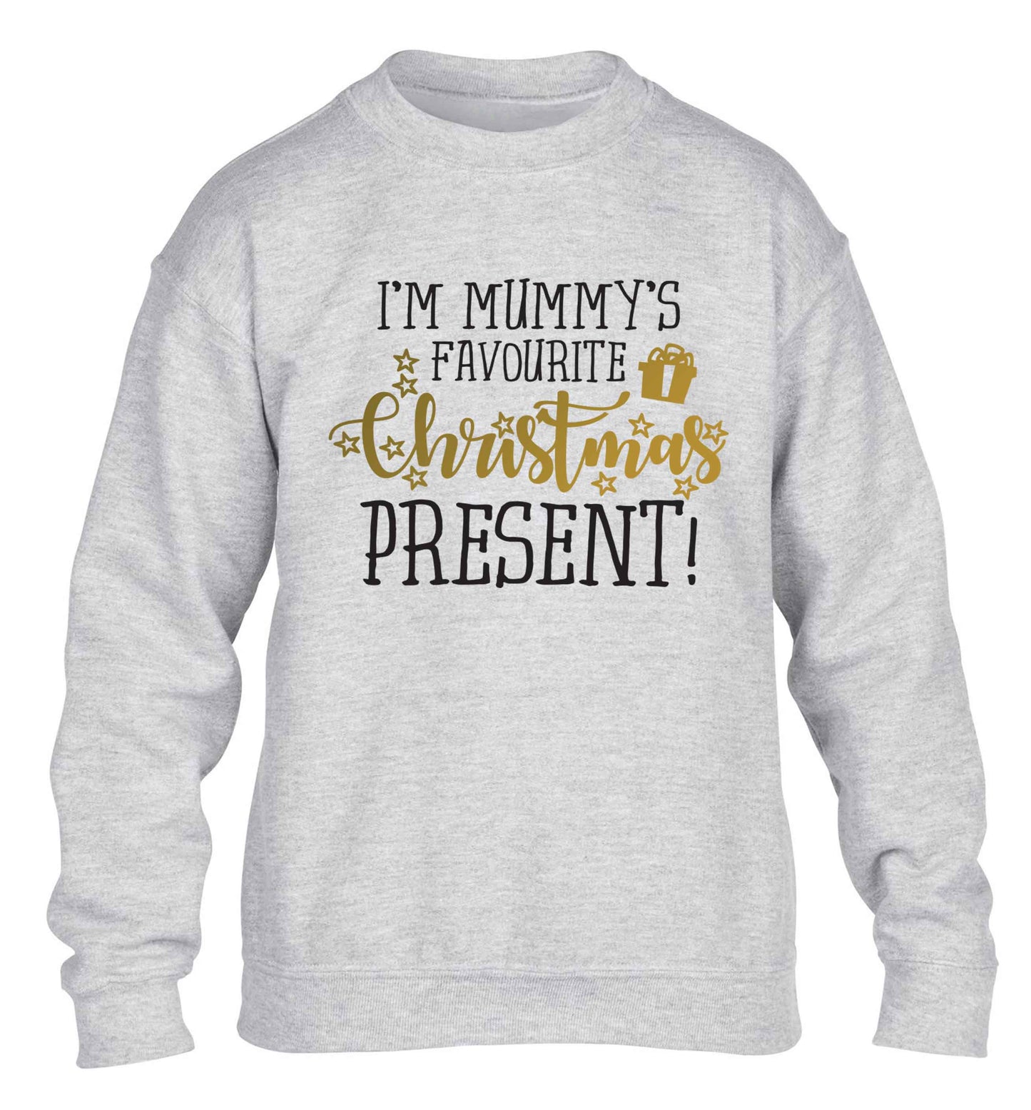 I'm Mummy's favourite Christmas present children's grey sweater 12-13 Years