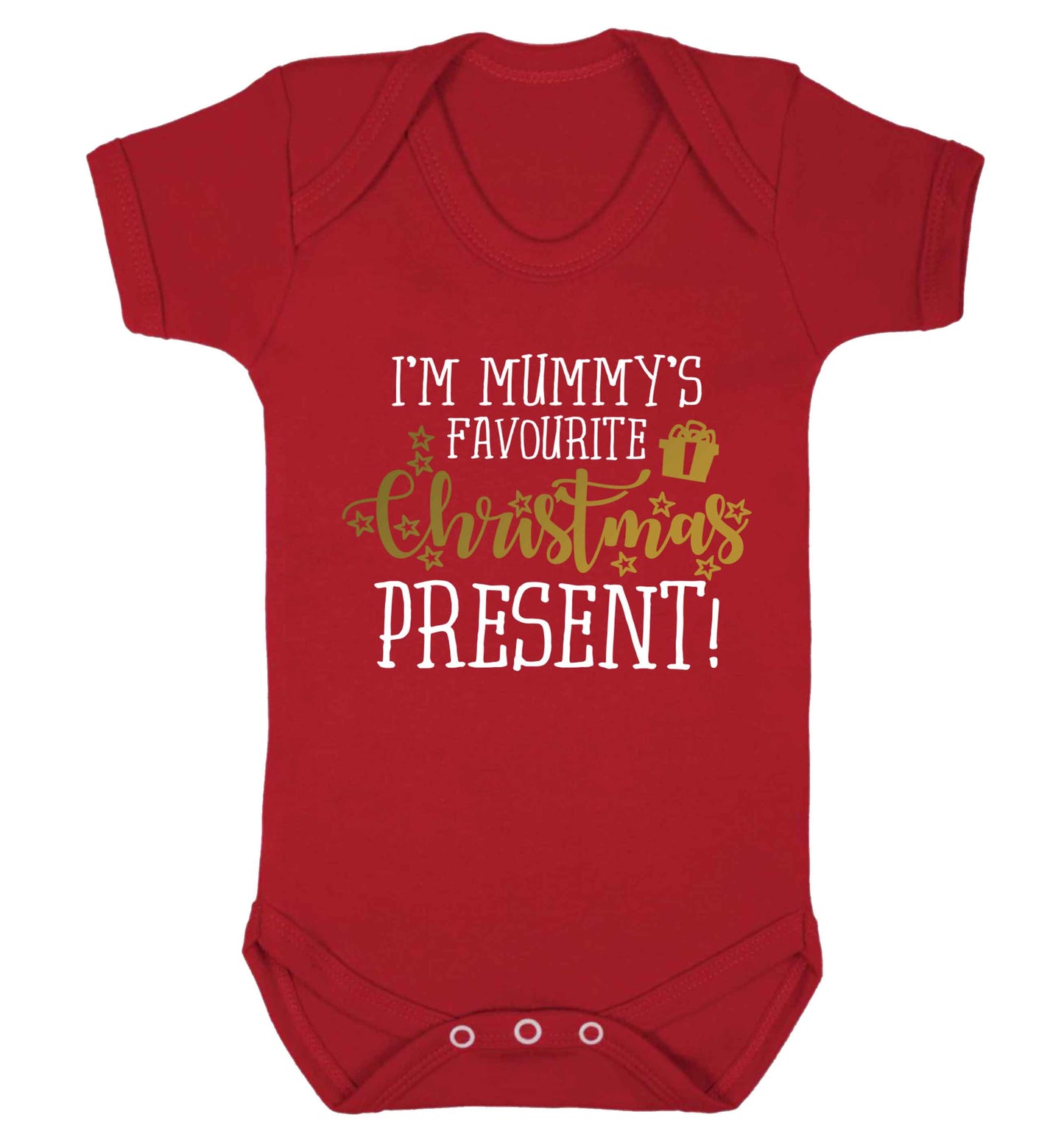 I'm Mummy's favourite Christmas present Baby Vest red 18-24 months