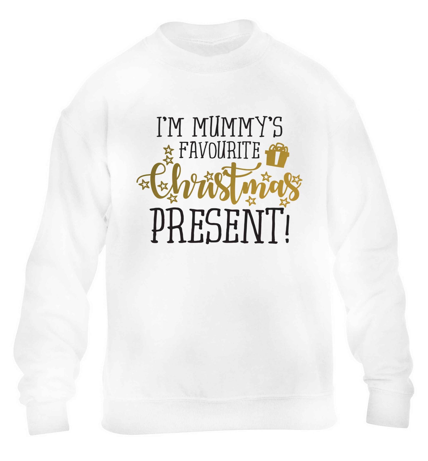 I'm Mummy's favourite Christmas present children's white sweater 12-13 Years