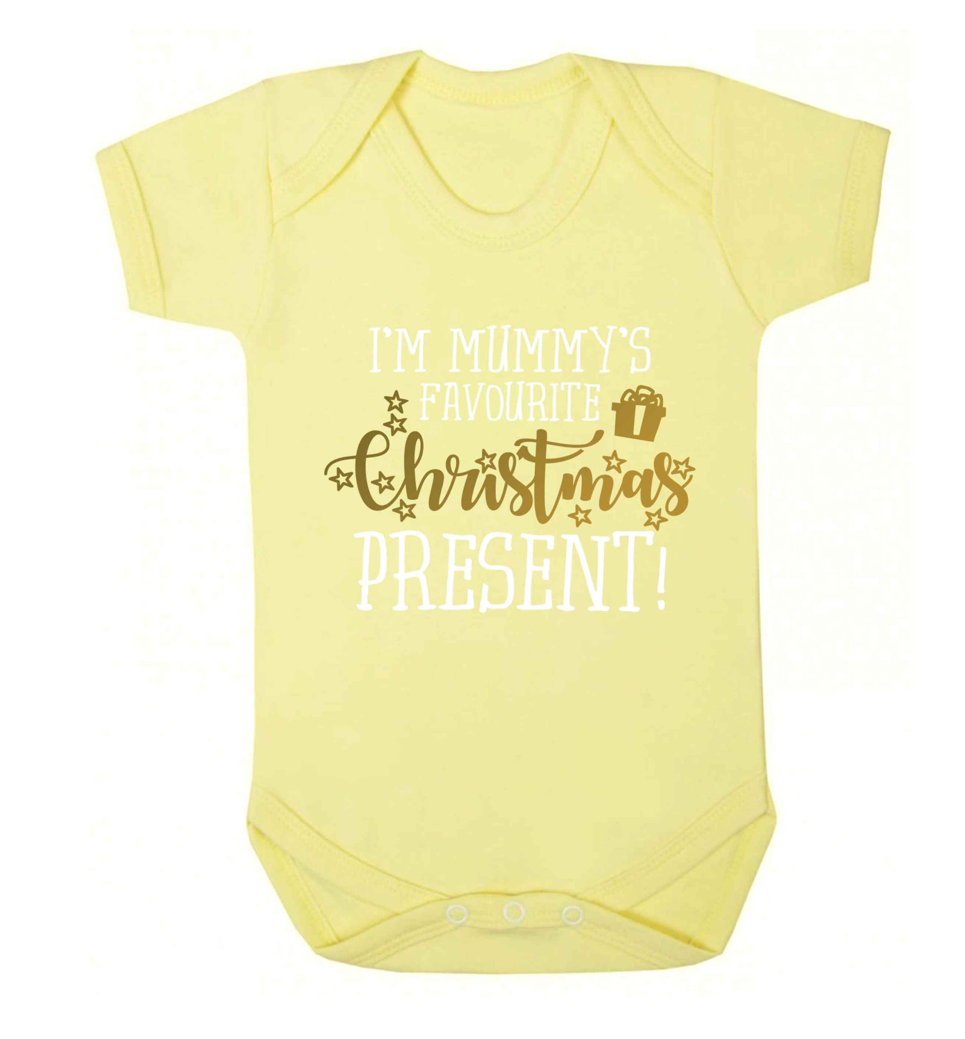 I'm Mummy's favourite Christmas present Baby Vest pale yellow 18-24 months