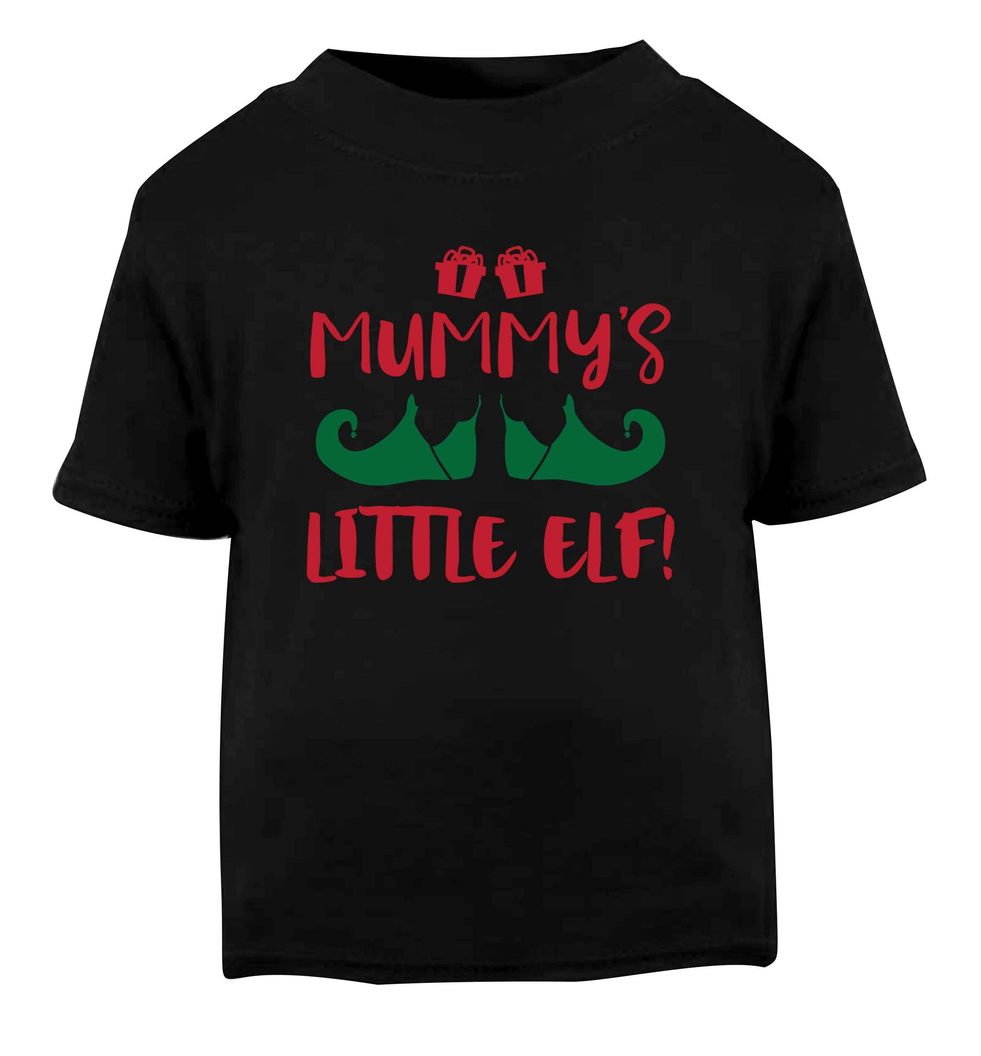 Mummy's little elf Black Baby Toddler Tshirt 2 years