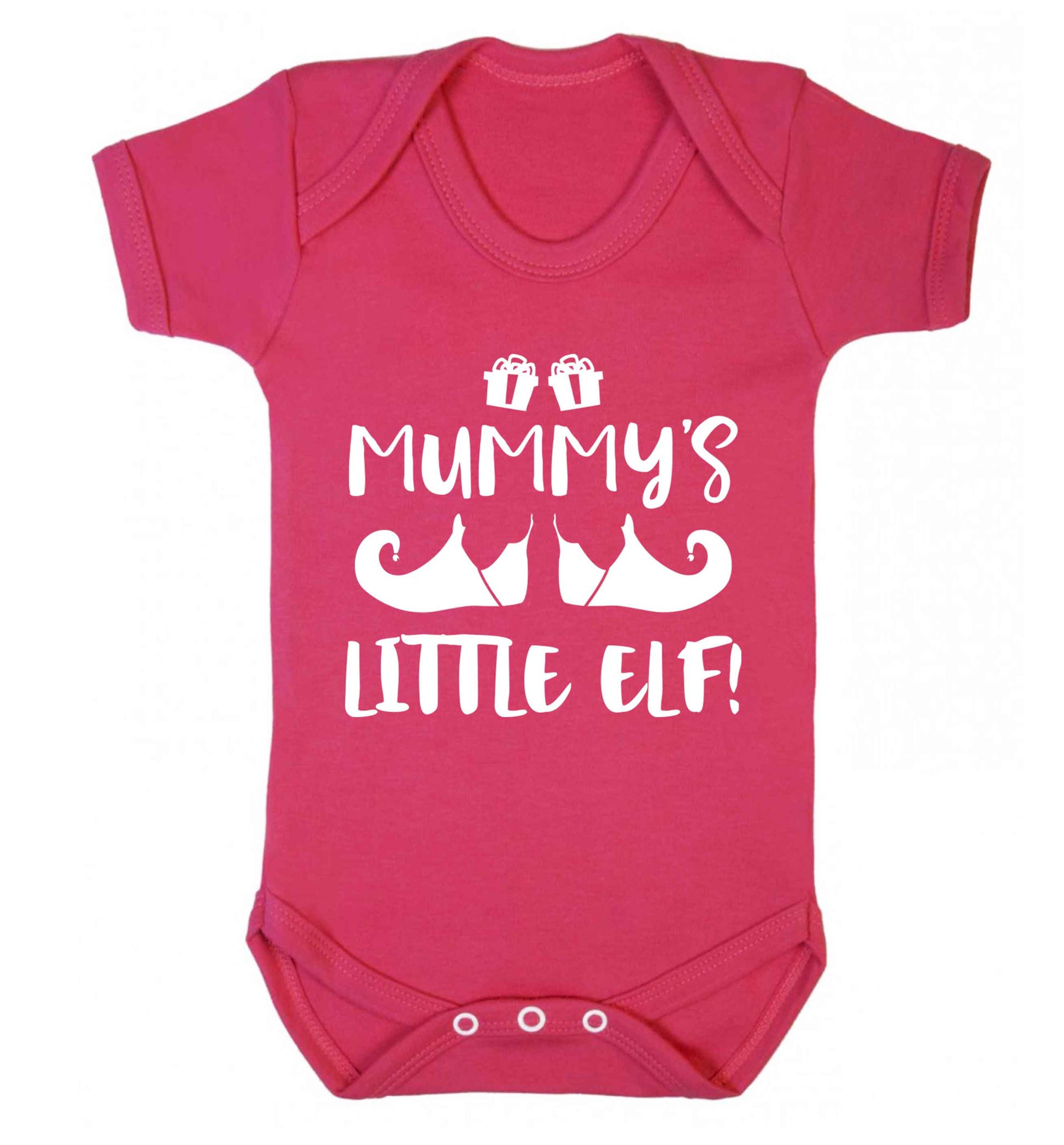 Mummy's little elf Baby Vest dark pink 18-24 months