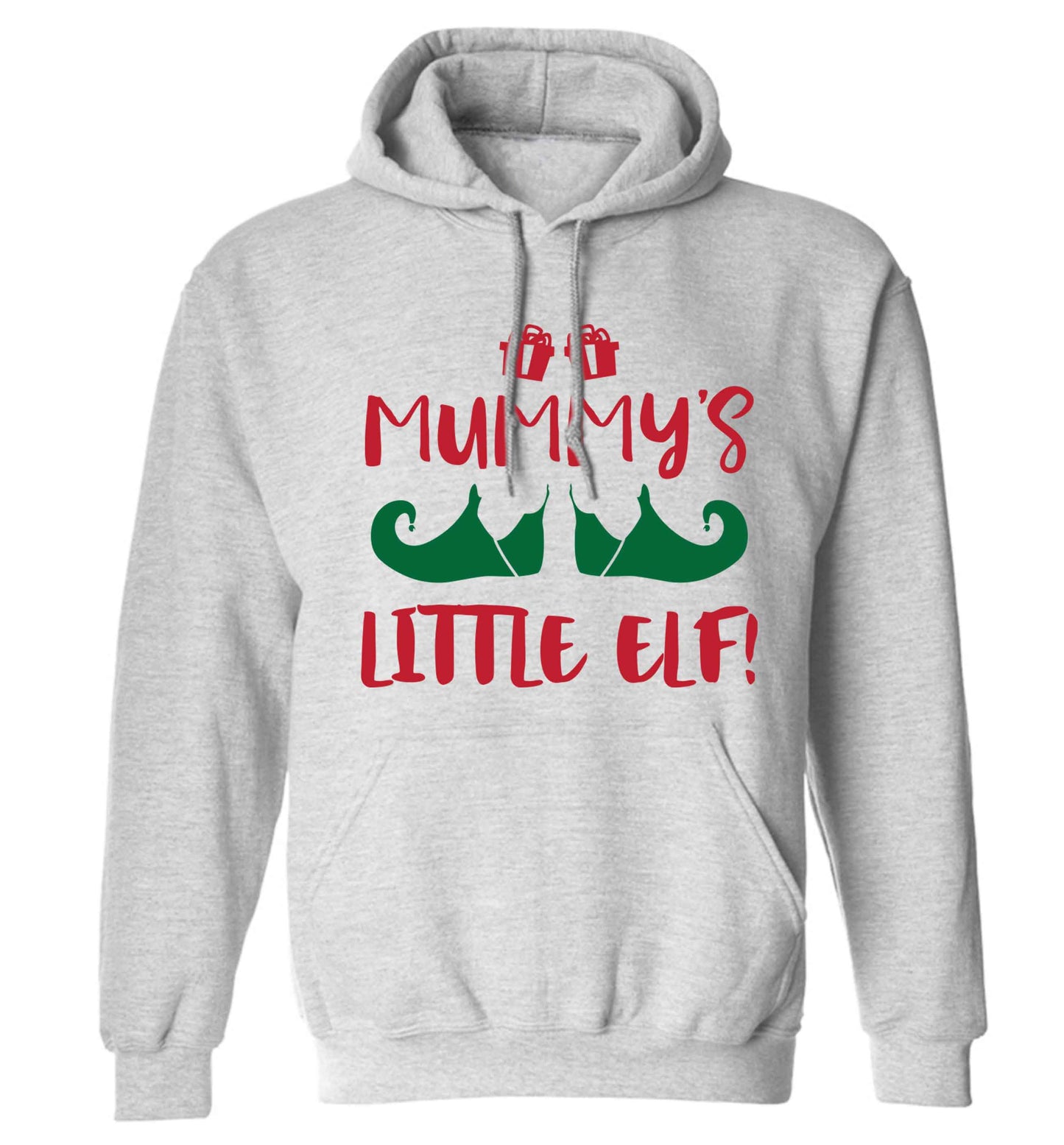 Mummy's little elf adults unisex grey hoodie 2XL