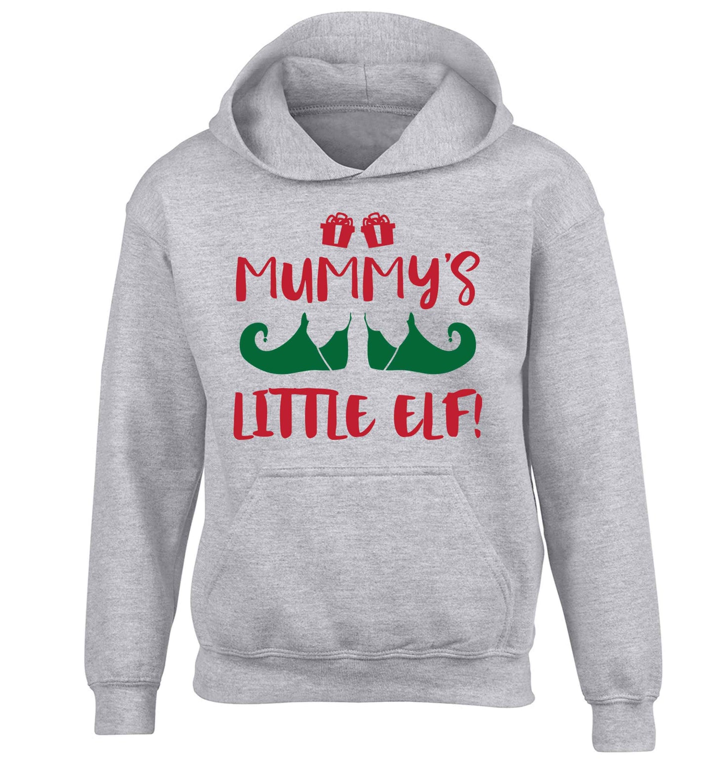Mummy's little elf children's grey hoodie 12-13 Years