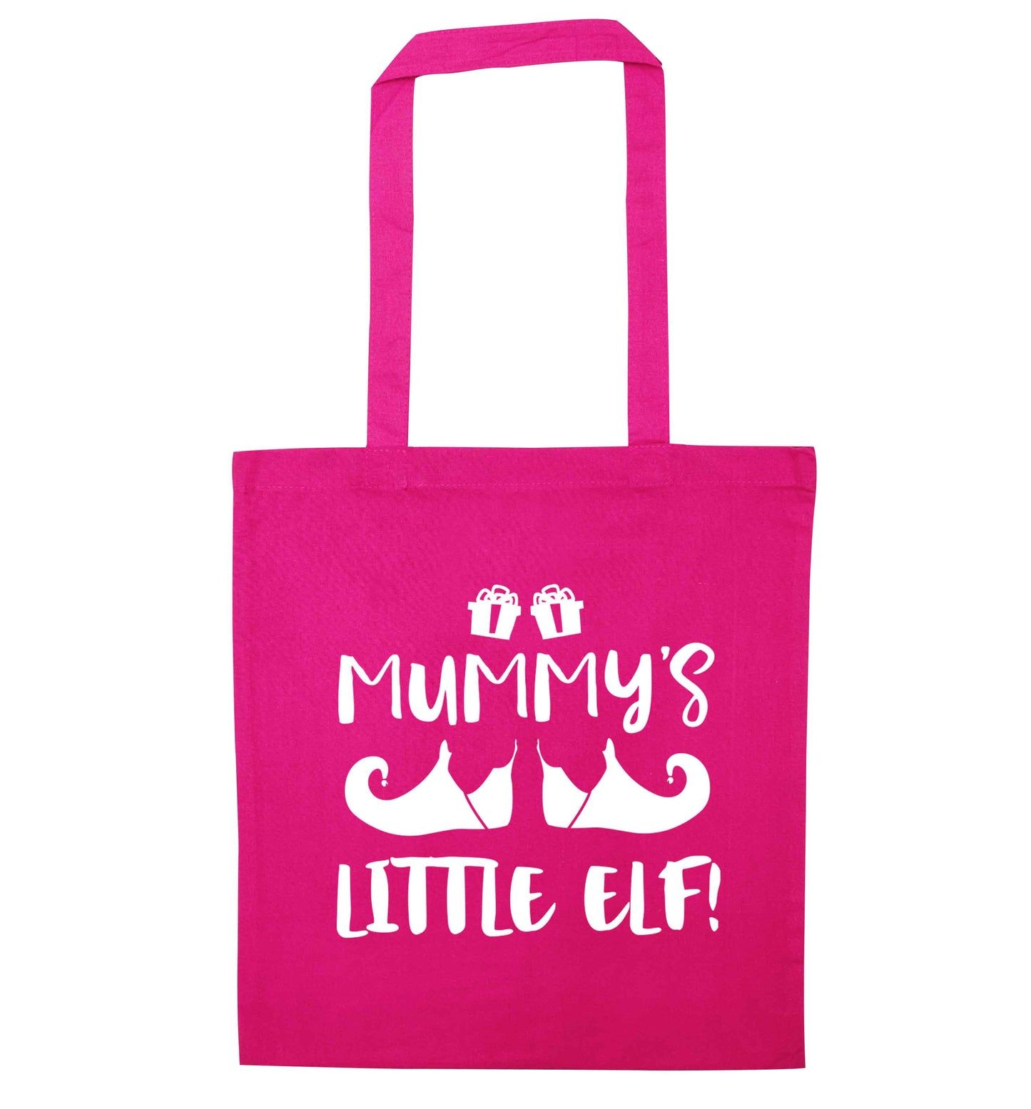 Mummy's little elf pink tote bag