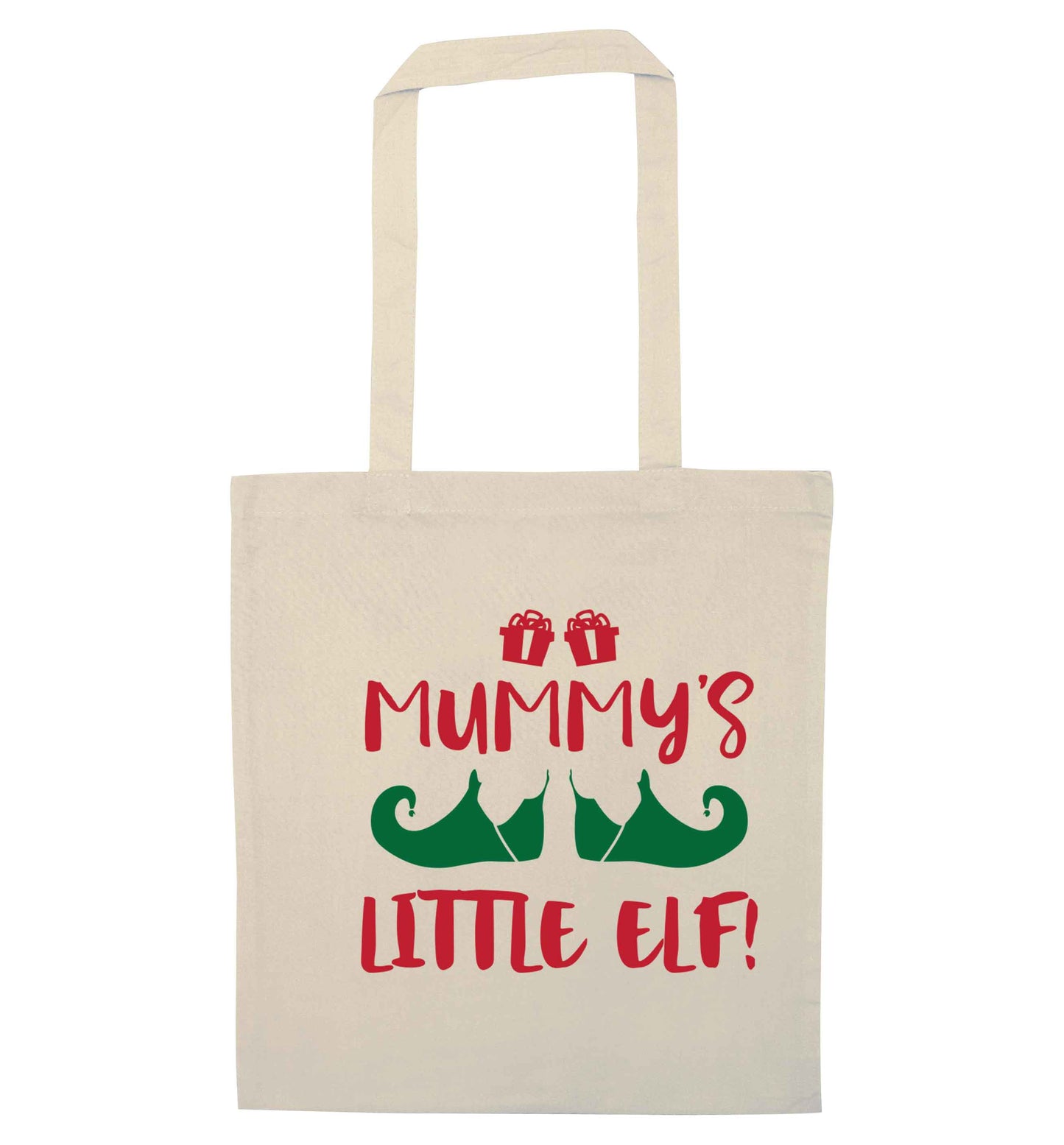 Mummy's little elf natural tote bag