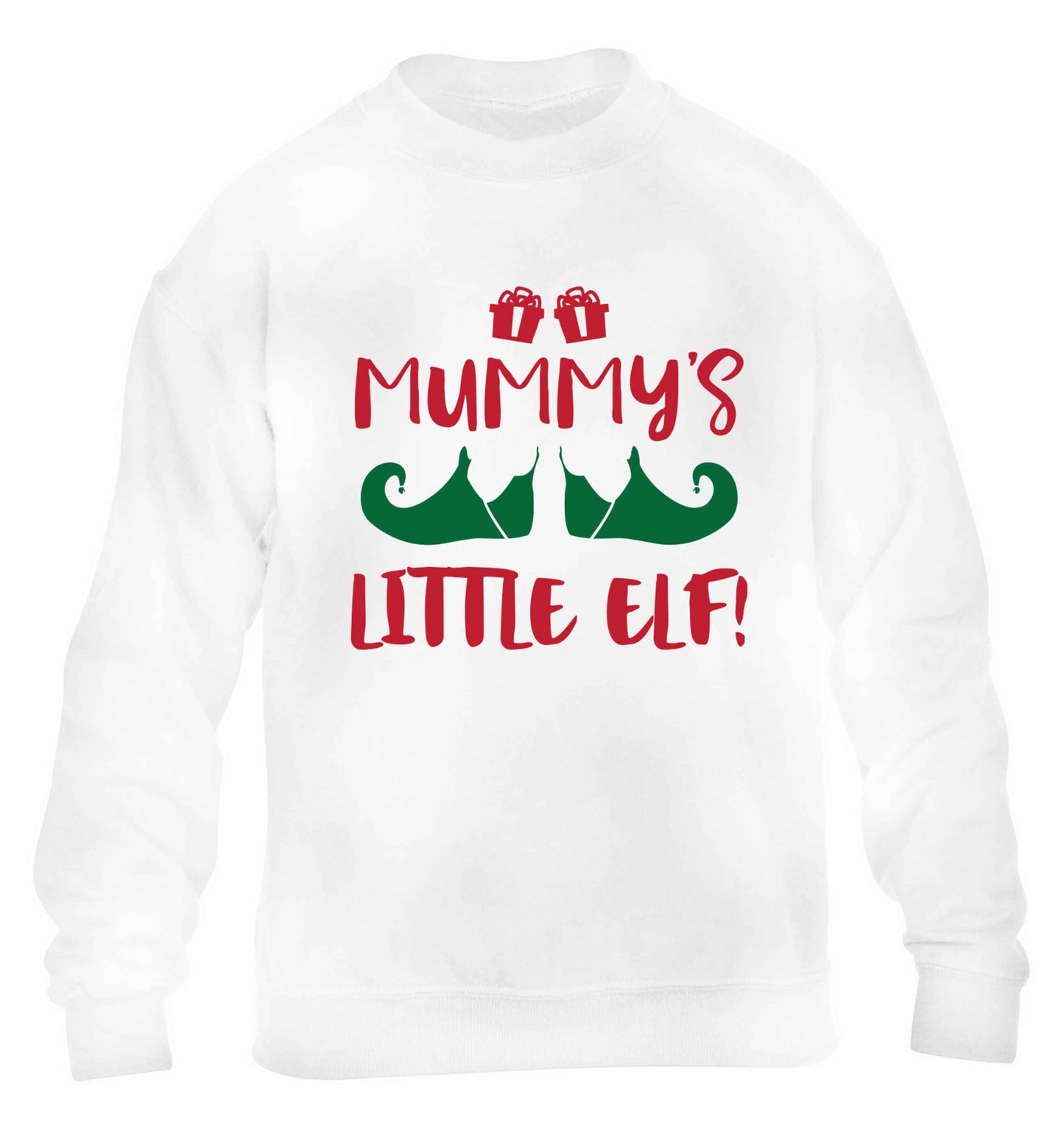Mummy's little elf children's white sweater 12-13 Years