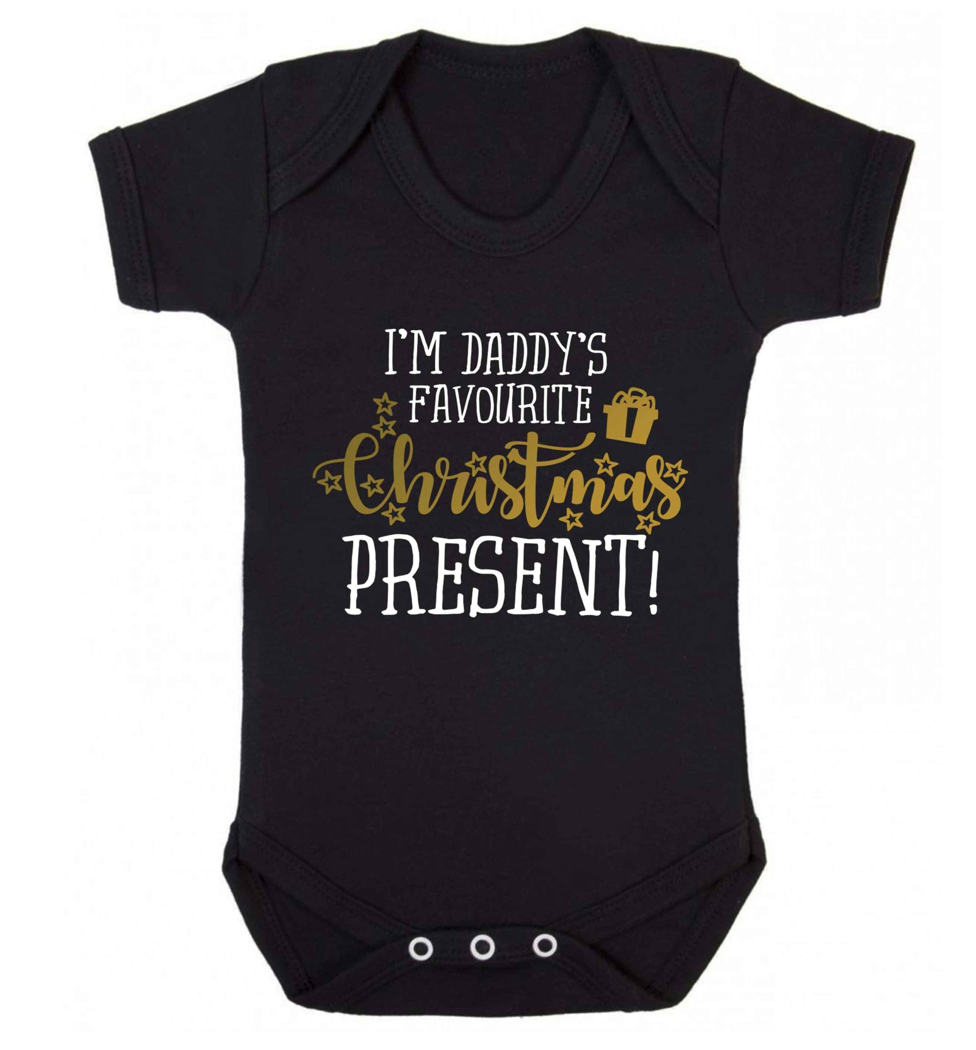 Daddy's favourite Christmas present Baby Vest black 18-24 months