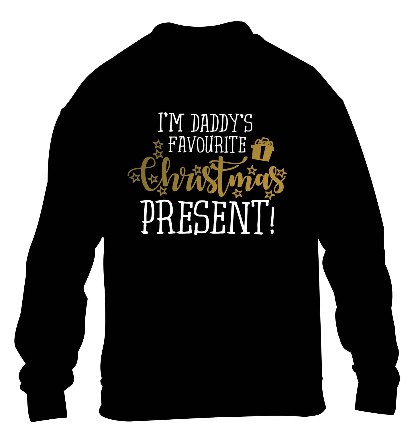 Daddy's favourite Christmas present children's black sweater 12-13 Years