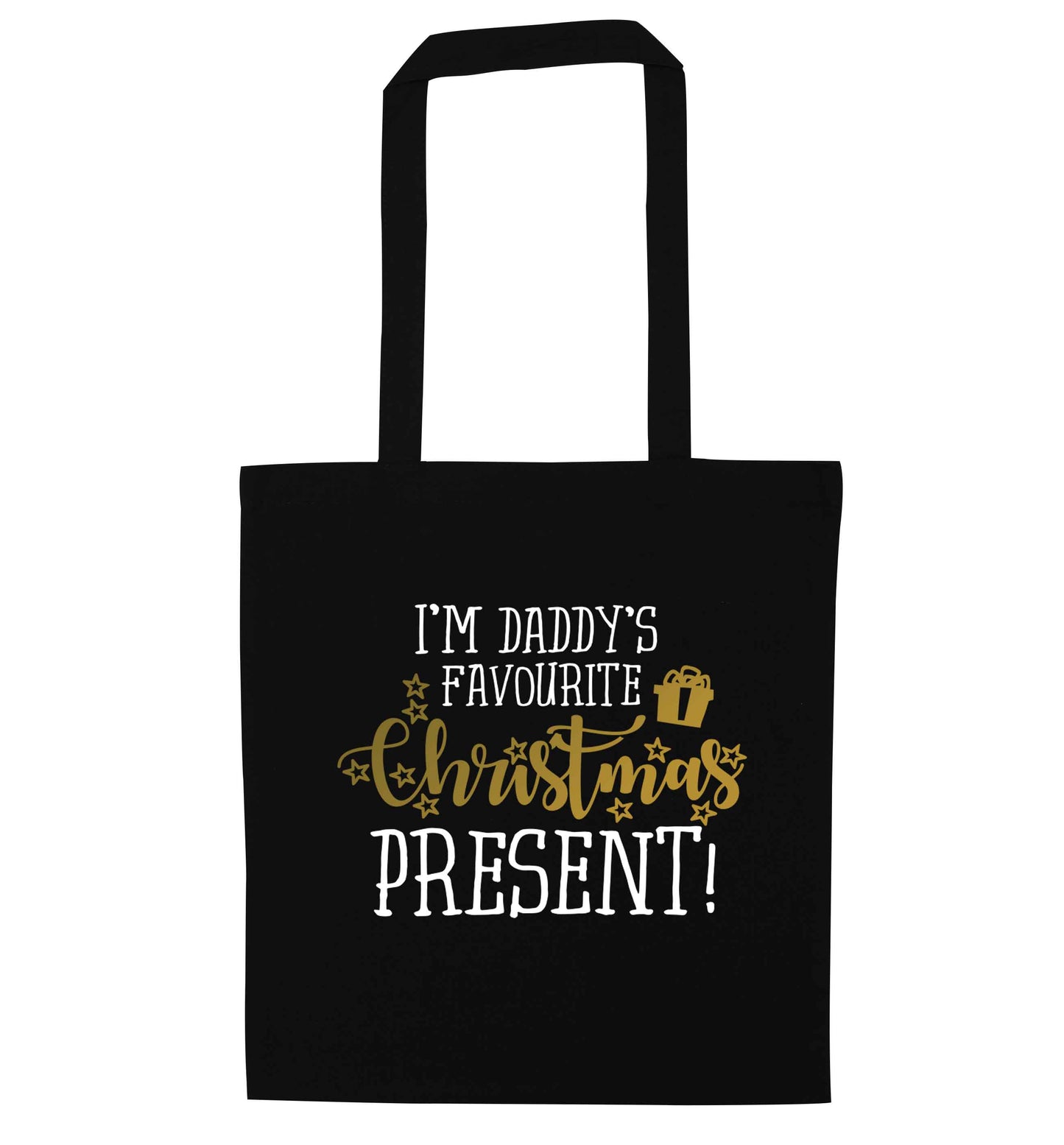 Daddy's favourite Christmas present black tote bag
