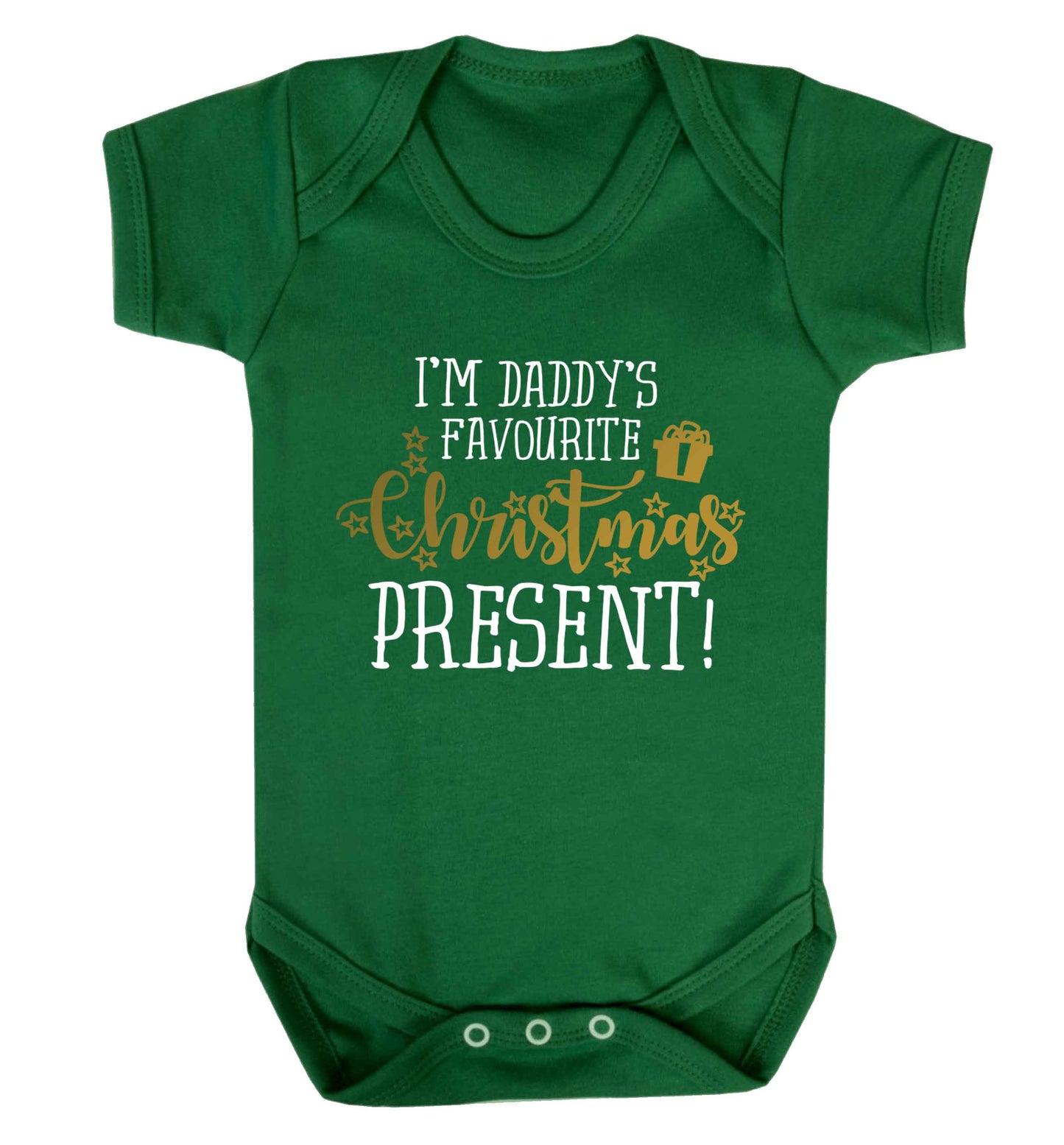 Daddy's favourite Christmas present Baby Vest green 18-24 months