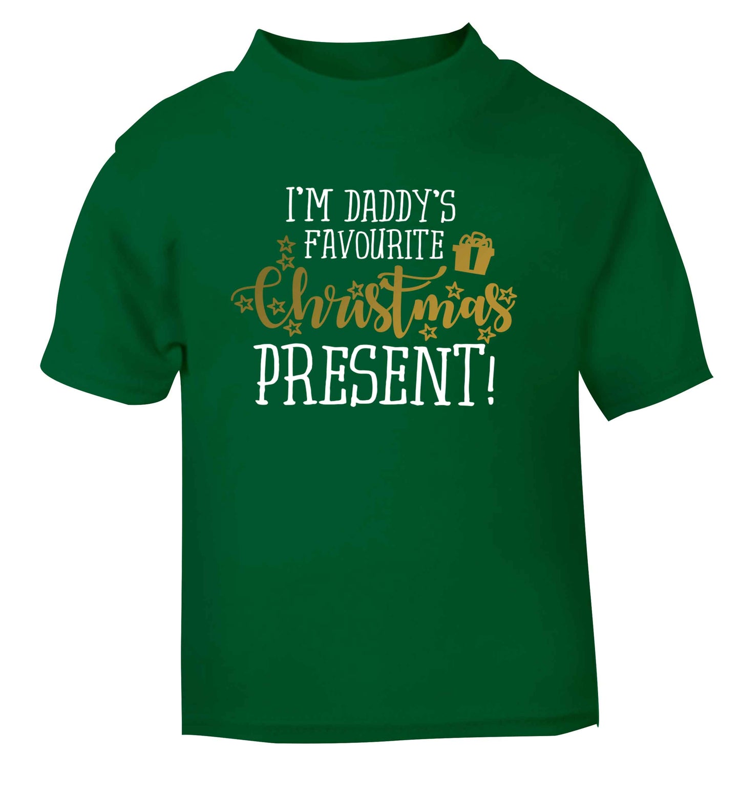 Daddy's favourite Christmas present green Baby Toddler Tshirt 2 Years