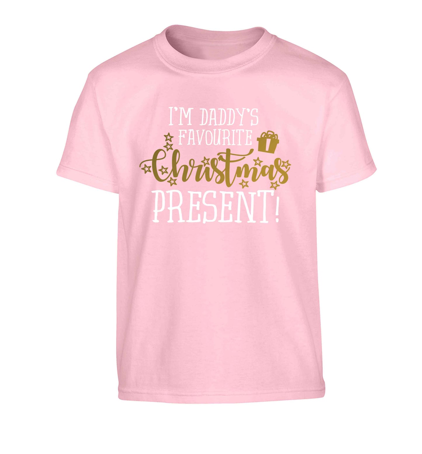 Daddy's favourite Christmas present Children's light pink Tshirt 12-13 Years