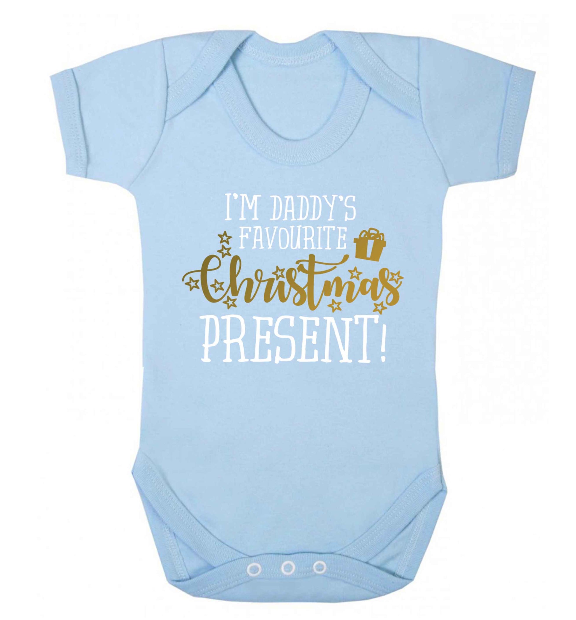 Daddy's favourite Christmas present Baby Vest pale blue 18-24 months