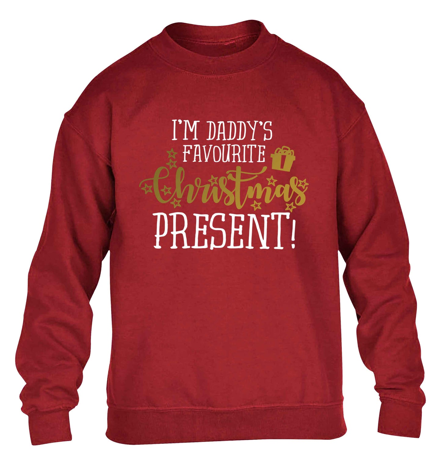 Daddy's favourite Christmas present children's grey sweater 12-13 Years