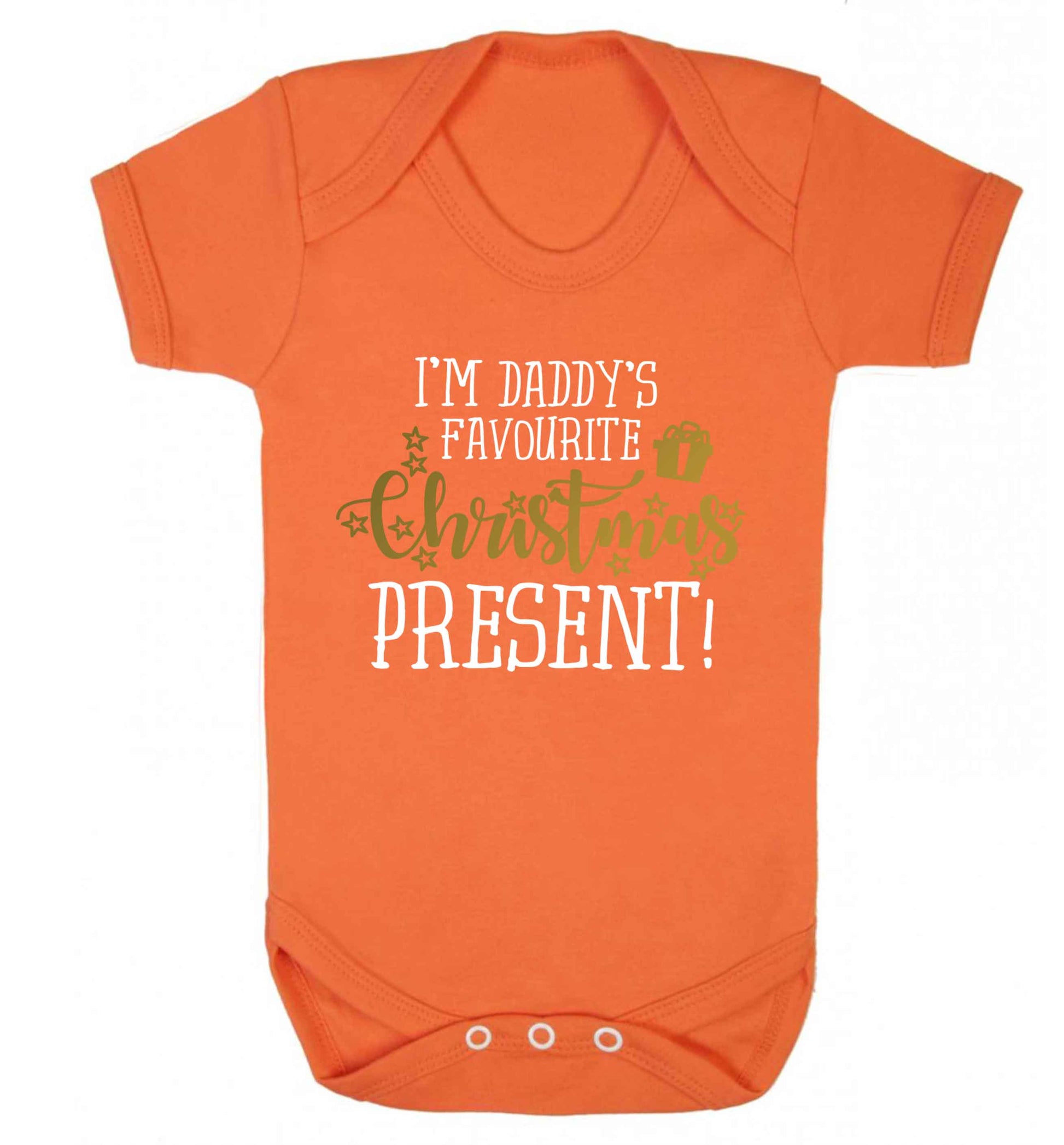 Daddy's favourite Christmas present Baby Vest orange 18-24 months