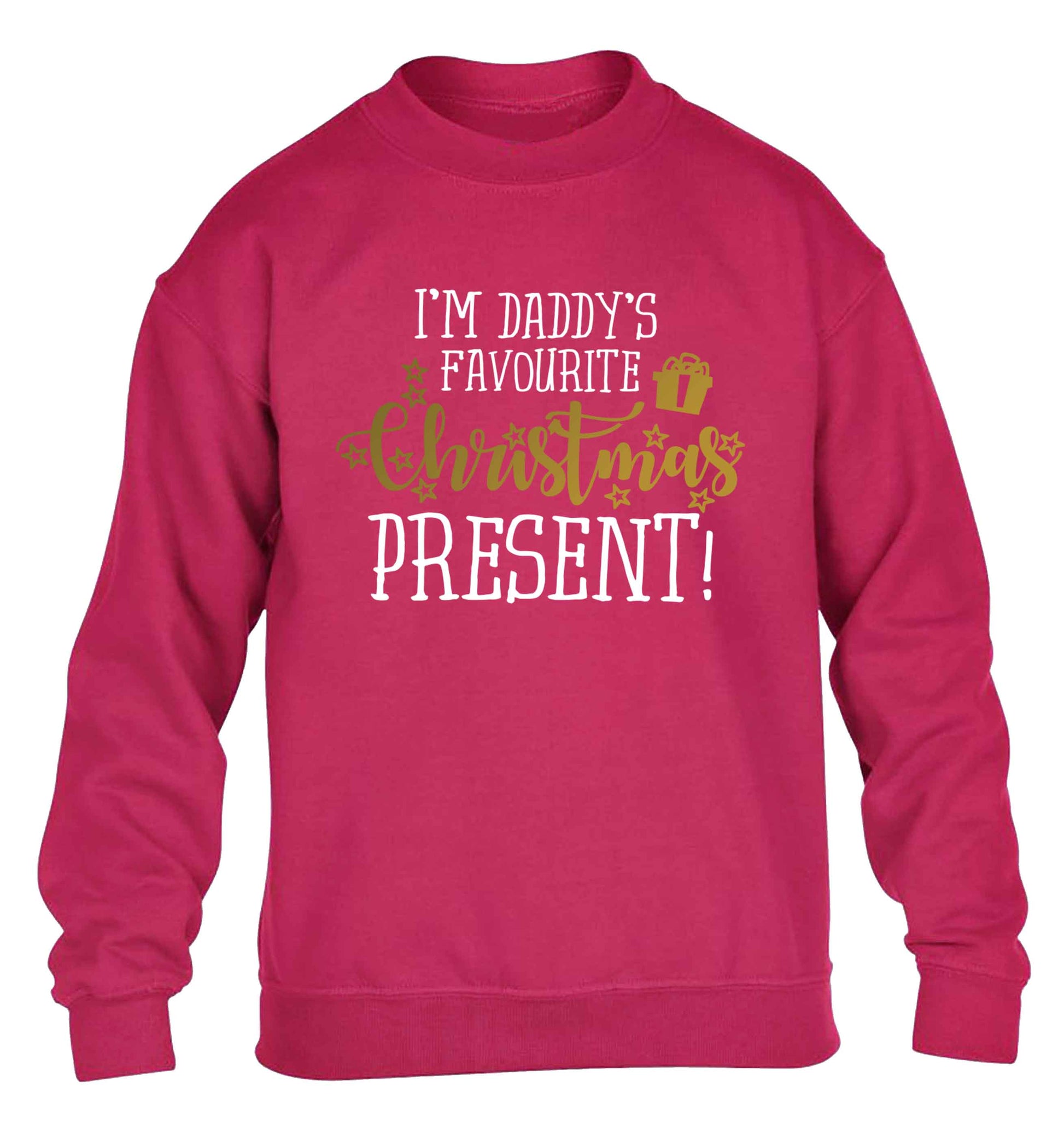 Daddy's favourite Christmas present children's pink sweater 12-13 Years