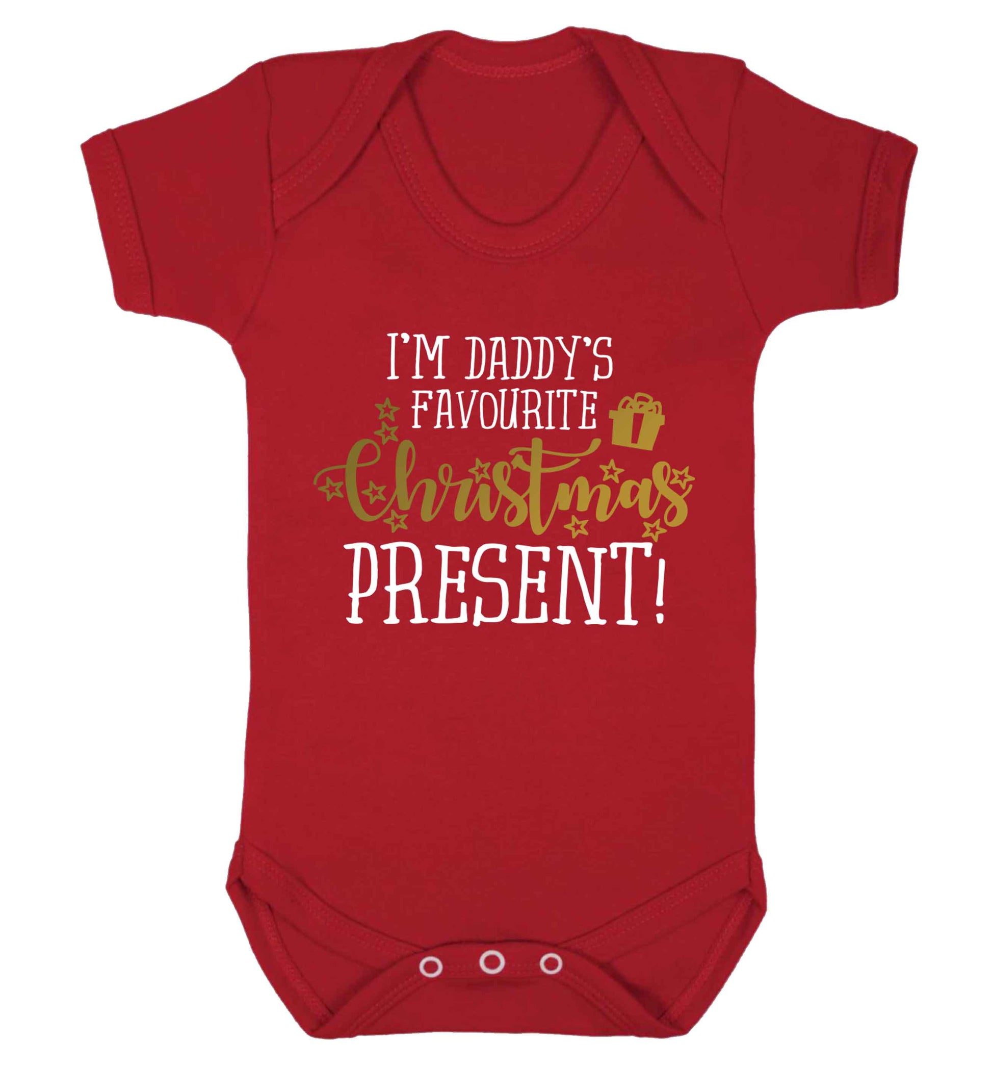 Daddy's favourite Christmas present Baby Vest red 18-24 months