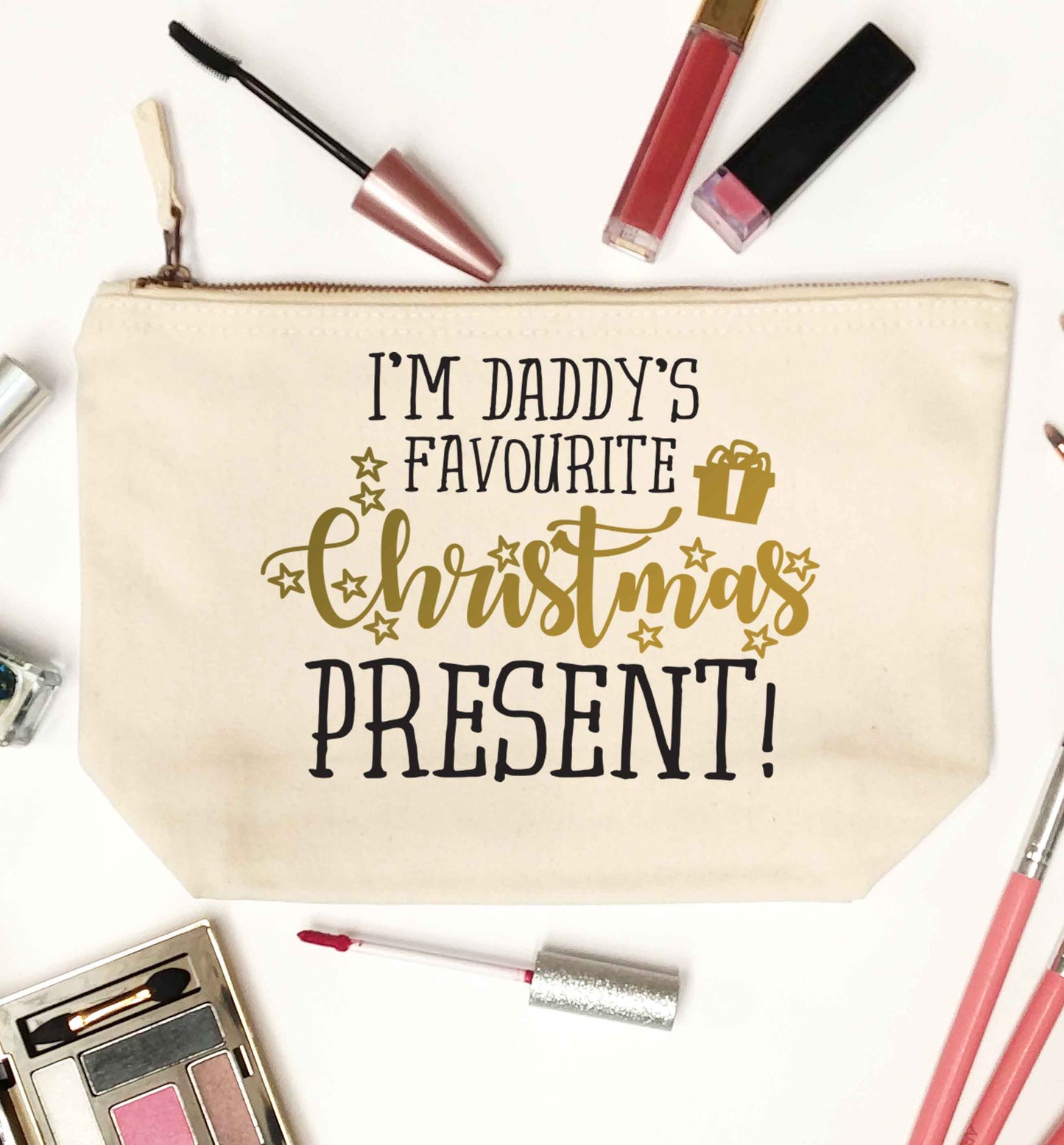 Daddy's favourite Christmas present natural makeup bag