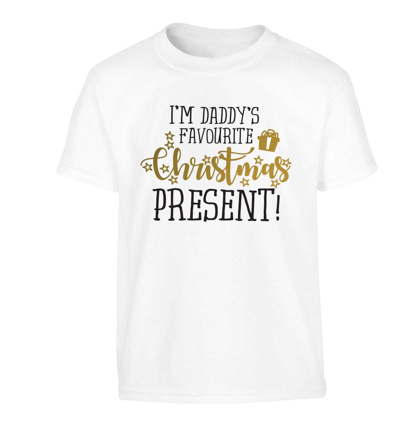 Daddy's favourite Christmas present Children's white Tshirt 12-13 Years